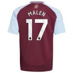 aston villa adidas home shirt 2024-25 – kids with malen 17 printing Collection | Official Aston Villa Jerseys