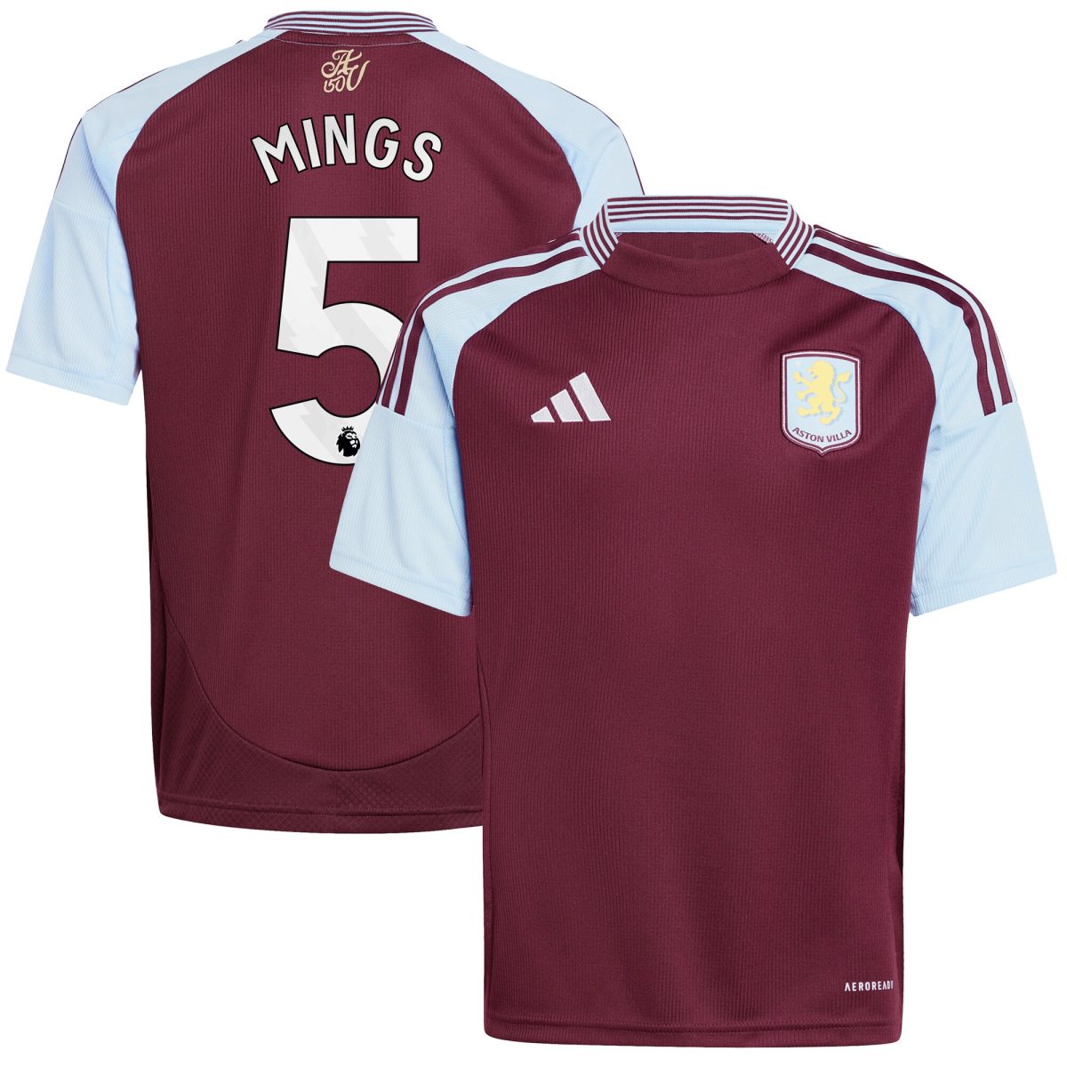 aston villa adidas home shirt 2024-25 – kids with mings 5 printing Collection | Official Aston Villa Jerseys