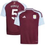 aston villa adidas home shirt 2024-25 – kids with mings 5 printing Collection | Official Aston Villa Jerseys