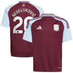 aston villa adidas home shirt 2024-25 – kids with nedeljković 20 printing Collection | Official Aston Villa Jerseys