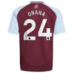 aston villa adidas home shirt 2024-25 – kids with onana 24 printing Collection | Official Aston Villa Jerseys