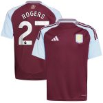 aston villa adidas home shirt 2024-25 – kids with rogers 27 printing Collection | Official Aston Villa Jerseys
