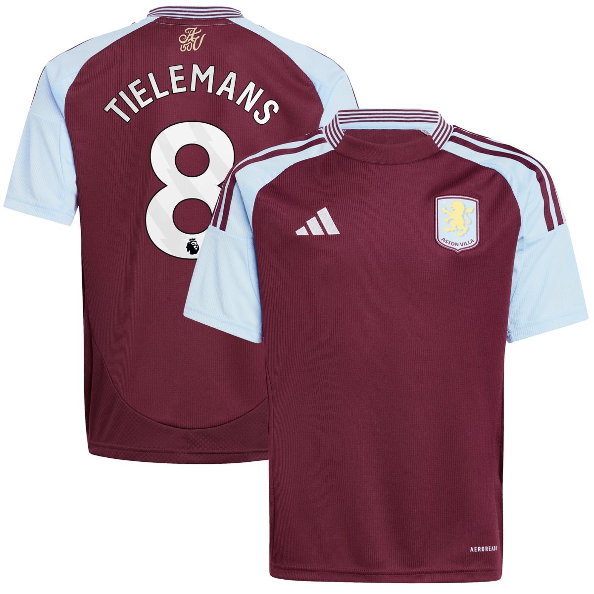 aston villa adidas home shirt 2024-25 – kids with tielemans 8 printing Collection | Official Aston Villa Jerseys