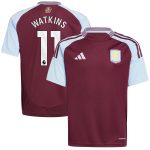 aston villa adidas home shirt 2024-25 – kids with watkins 11 printing Collection | Official Aston Villa Jerseys