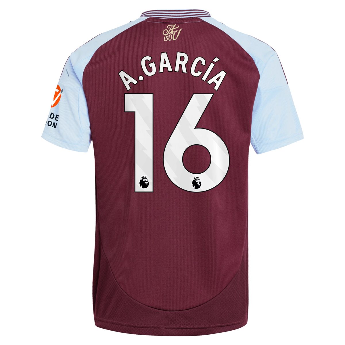 aston villa adidas home shirt 2024-25 with a.garcía 16 printing Collection | Official Aston Villa Jerseys