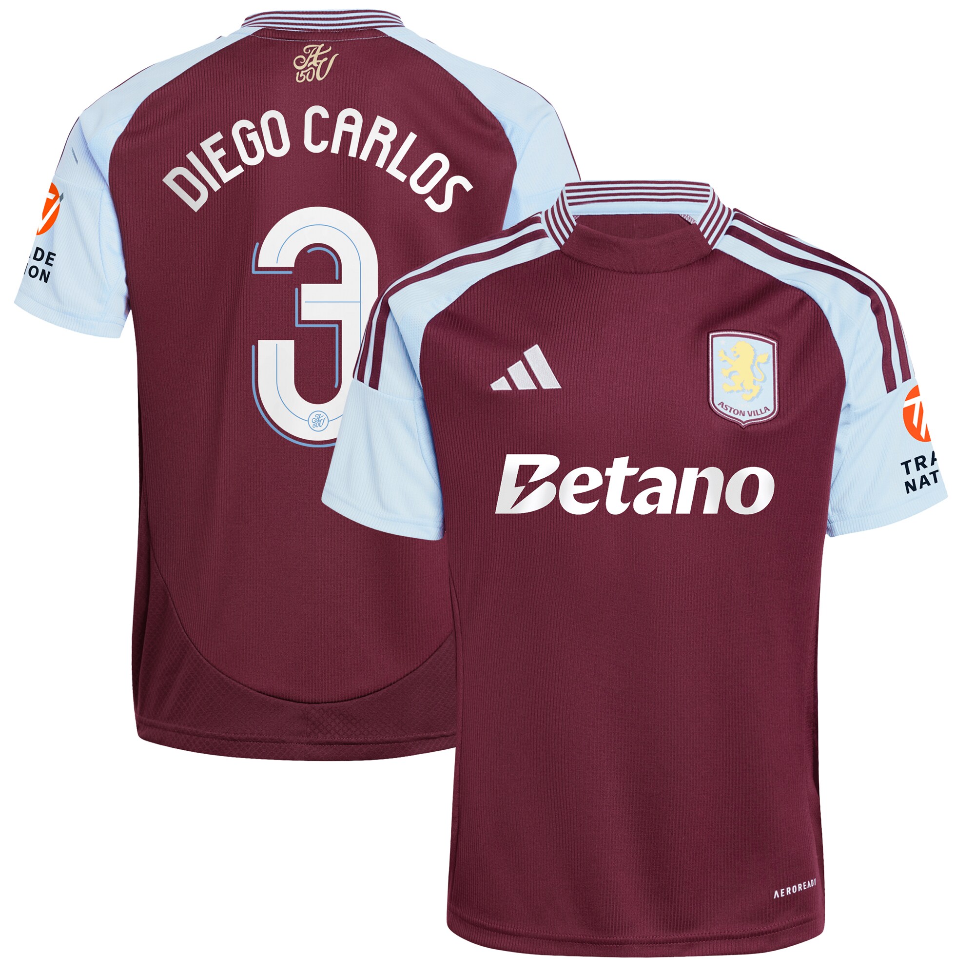 aston villa adidas home shirt 2024-25 with diego carlos 3 cup printing Collection | Official Aston Villa Jerseys
