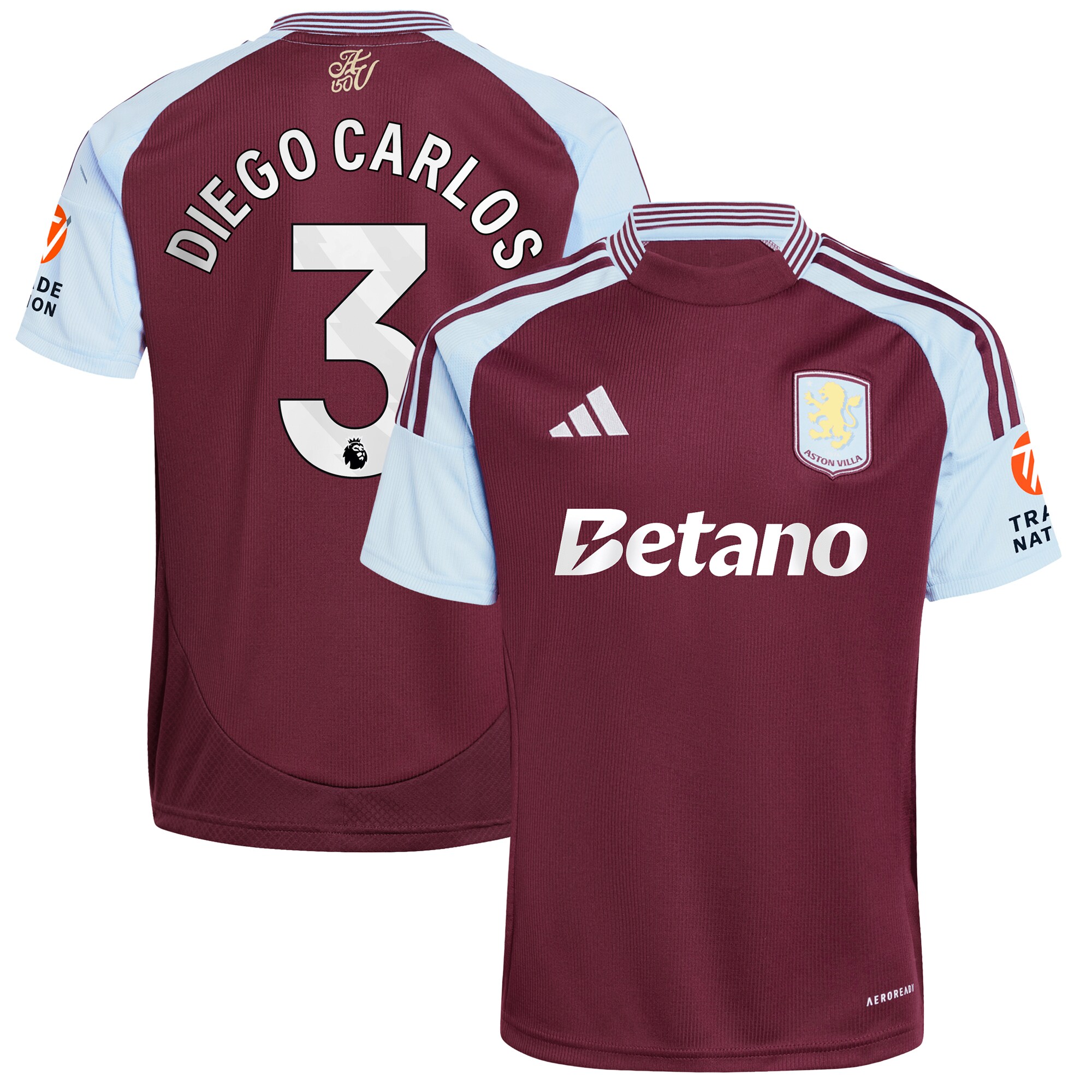 aston villa adidas home shirt 2024-25 with diego carlos 3 printing Collection | Official Aston Villa Jerseys