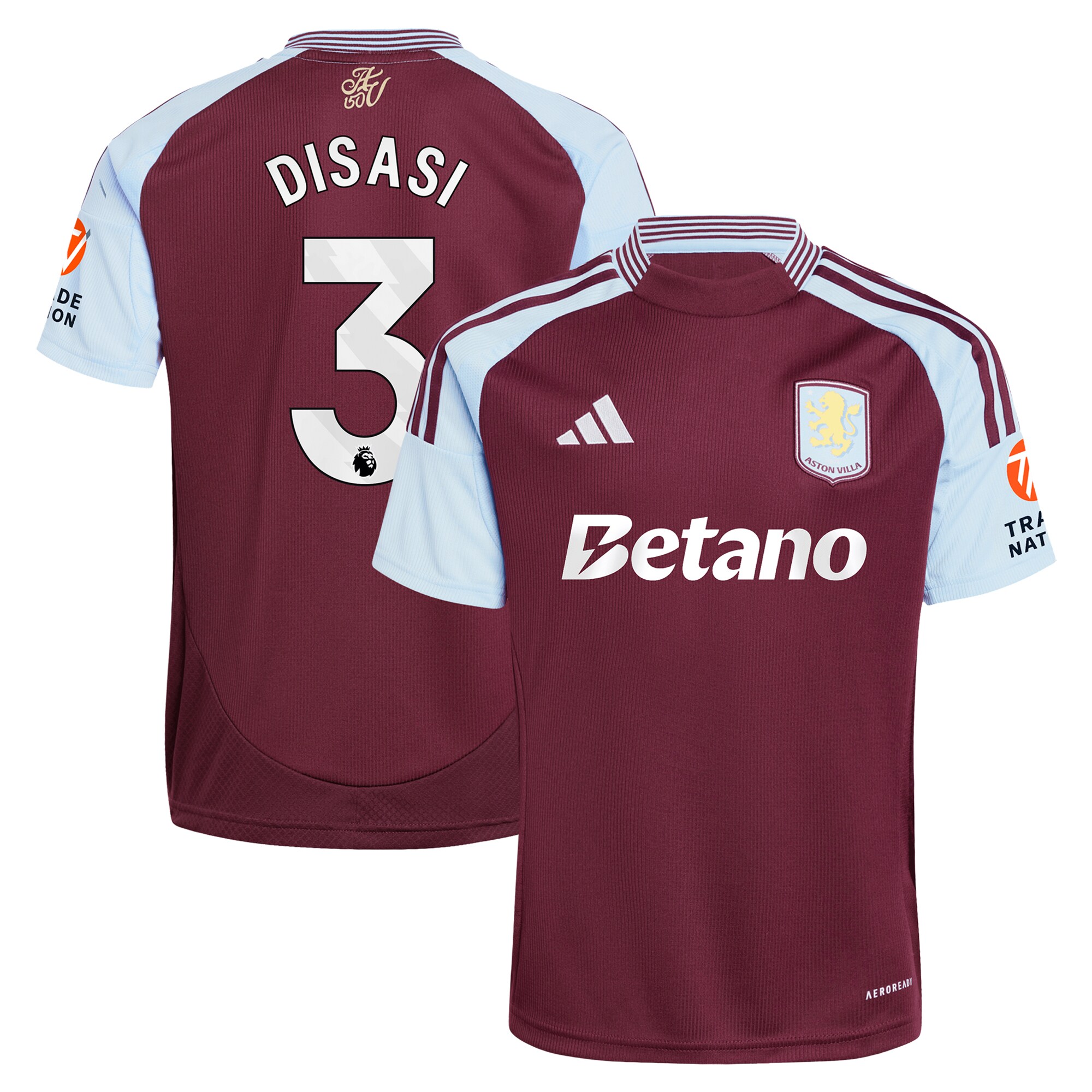 aston villa adidas home shirt 2024-25 with disasi 3 printing Collection | Official Aston Villa Jerseys