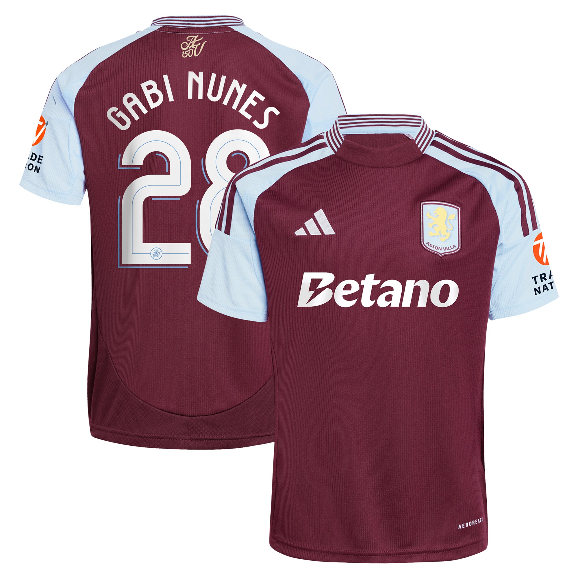 aston villa adidas home shirt 2024-25 with gabi nunes 28 cup printing Collection | Official Aston Villa Jerseys