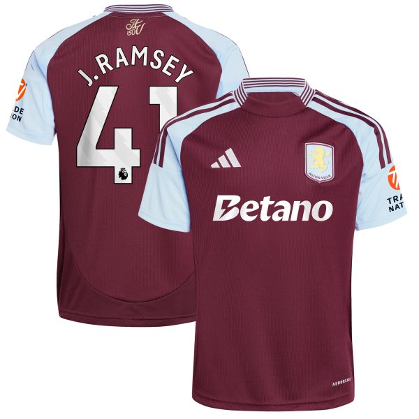 aston villa adidas home shirt 2024-25 with j. ramsey 41 printing Collection | Official Aston Villa Jerseys