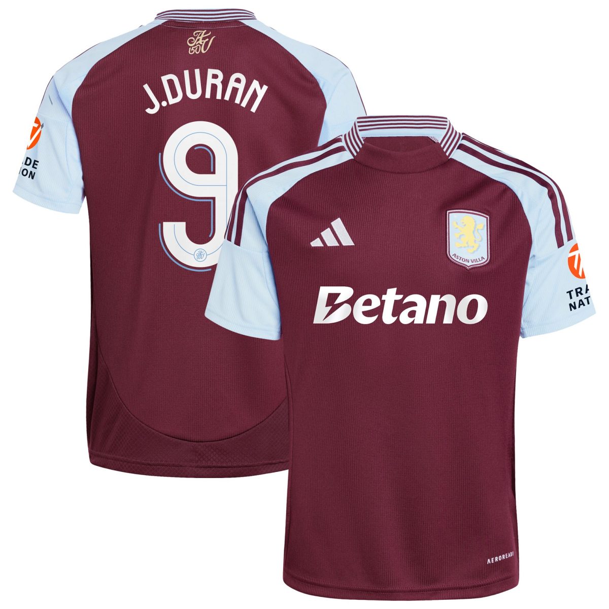 aston villa adidas home shirt 2024-25 with j.duran 9 cup printing Collection | Official Aston Villa Jerseys
