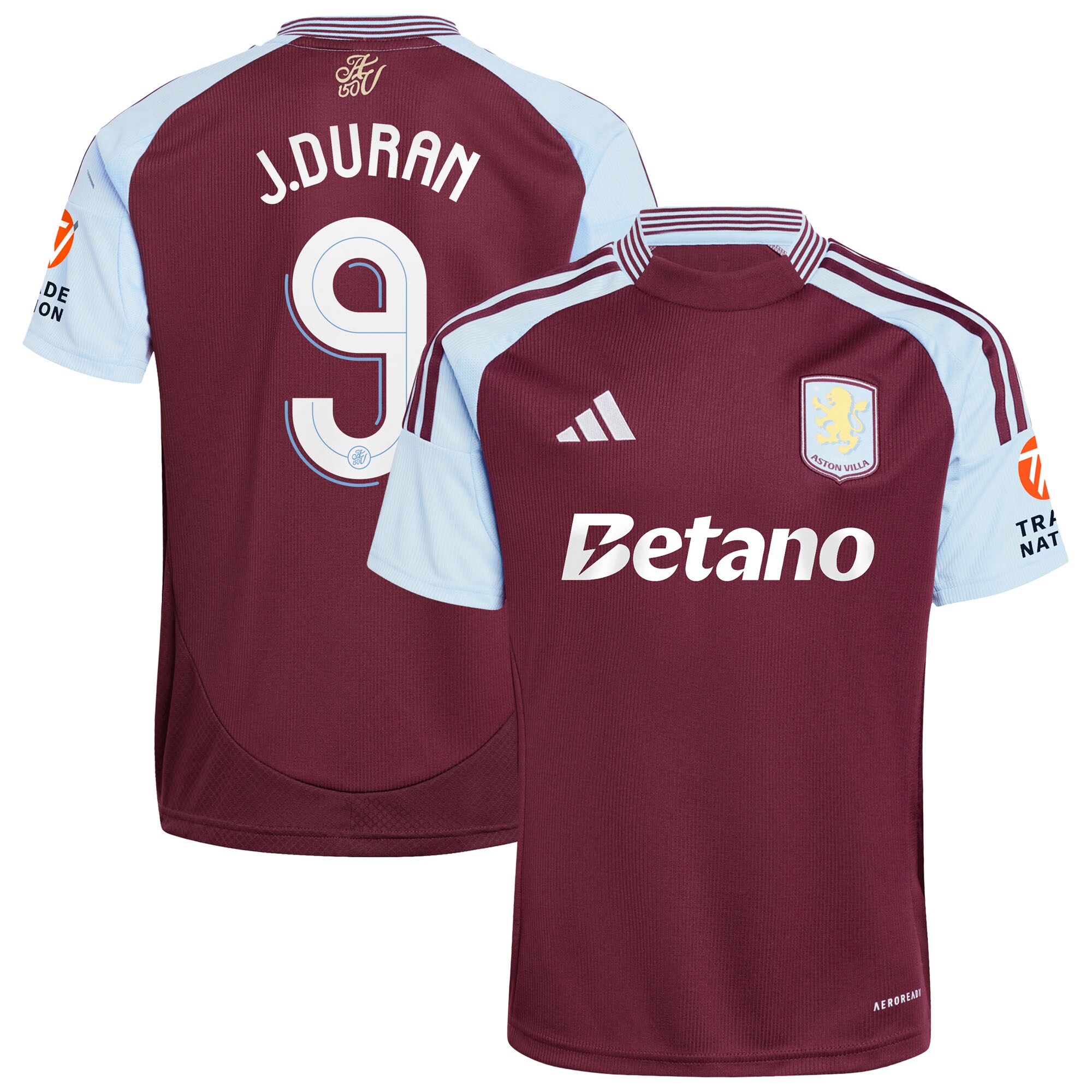 aston villa adidas home shirt 2024-25 with j.duran 9 cup printing Collection | Official Aston Villa Jerseys