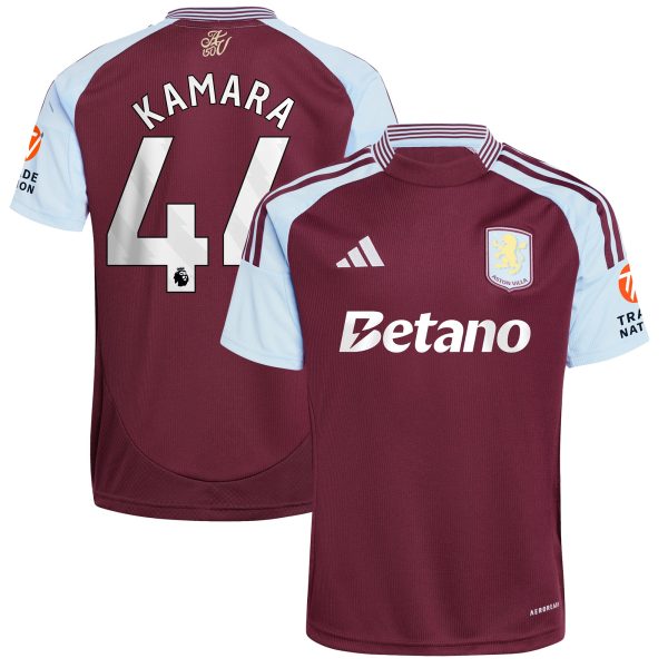 aston villa adidas home shirt 2024-25 with kamara 44 printing Collection | Official Aston Villa Jerseys