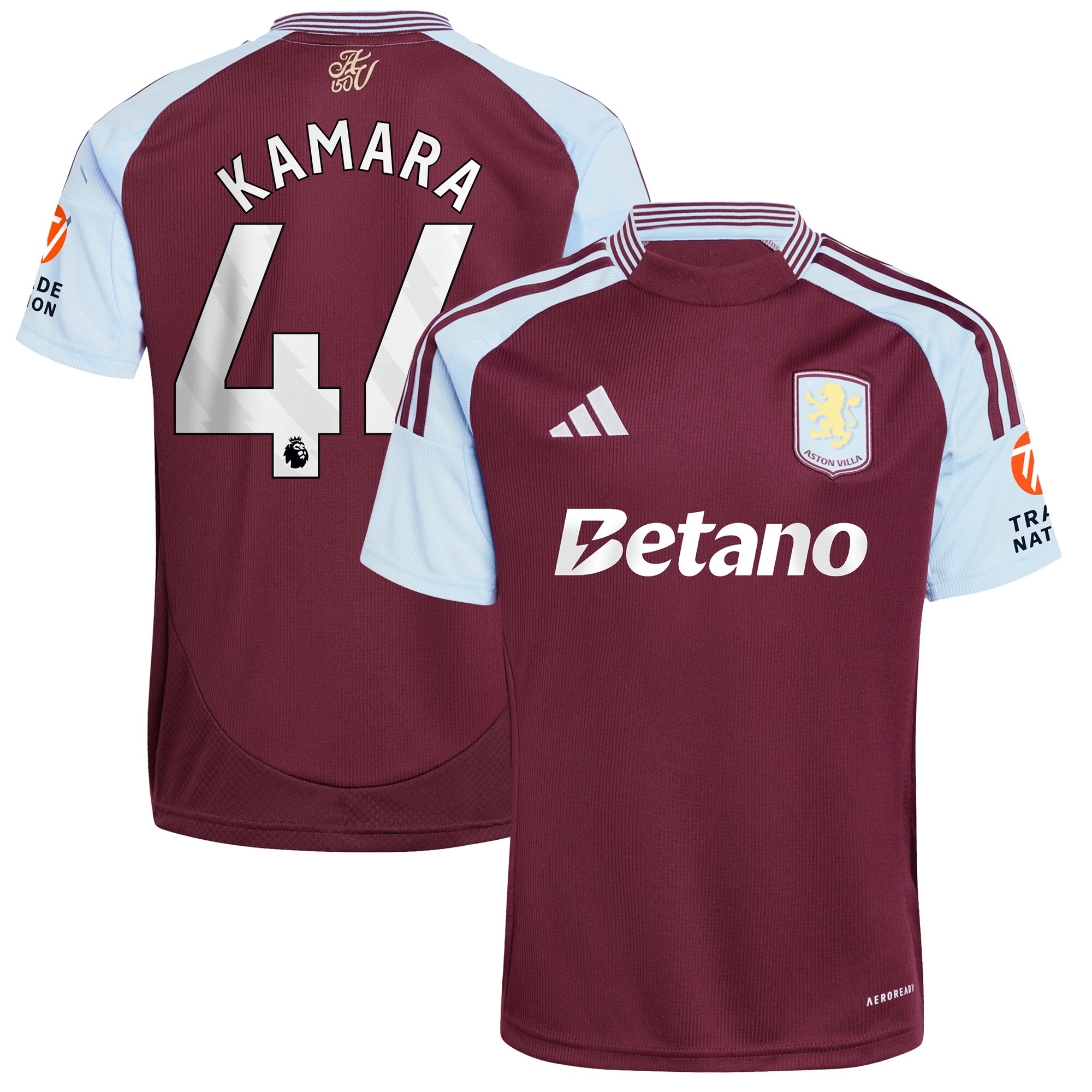aston villa adidas home shirt 2024-25 with kamara 44 printing Collection | Official Aston Villa Jerseys