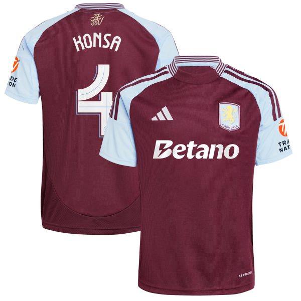 aston villa adidas home shirt 2024-25 with konsa 4 cup printing Collection | Official Aston Villa Jerseys