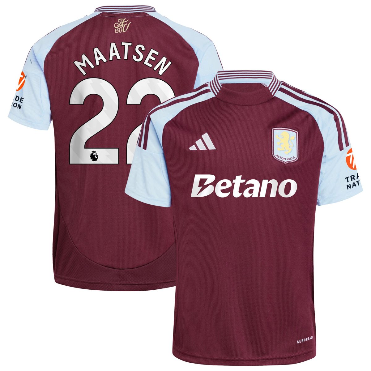 aston villa adidas home shirt 2024-25 with maatsen 22 printing Collection | Official Aston Villa Jerseys