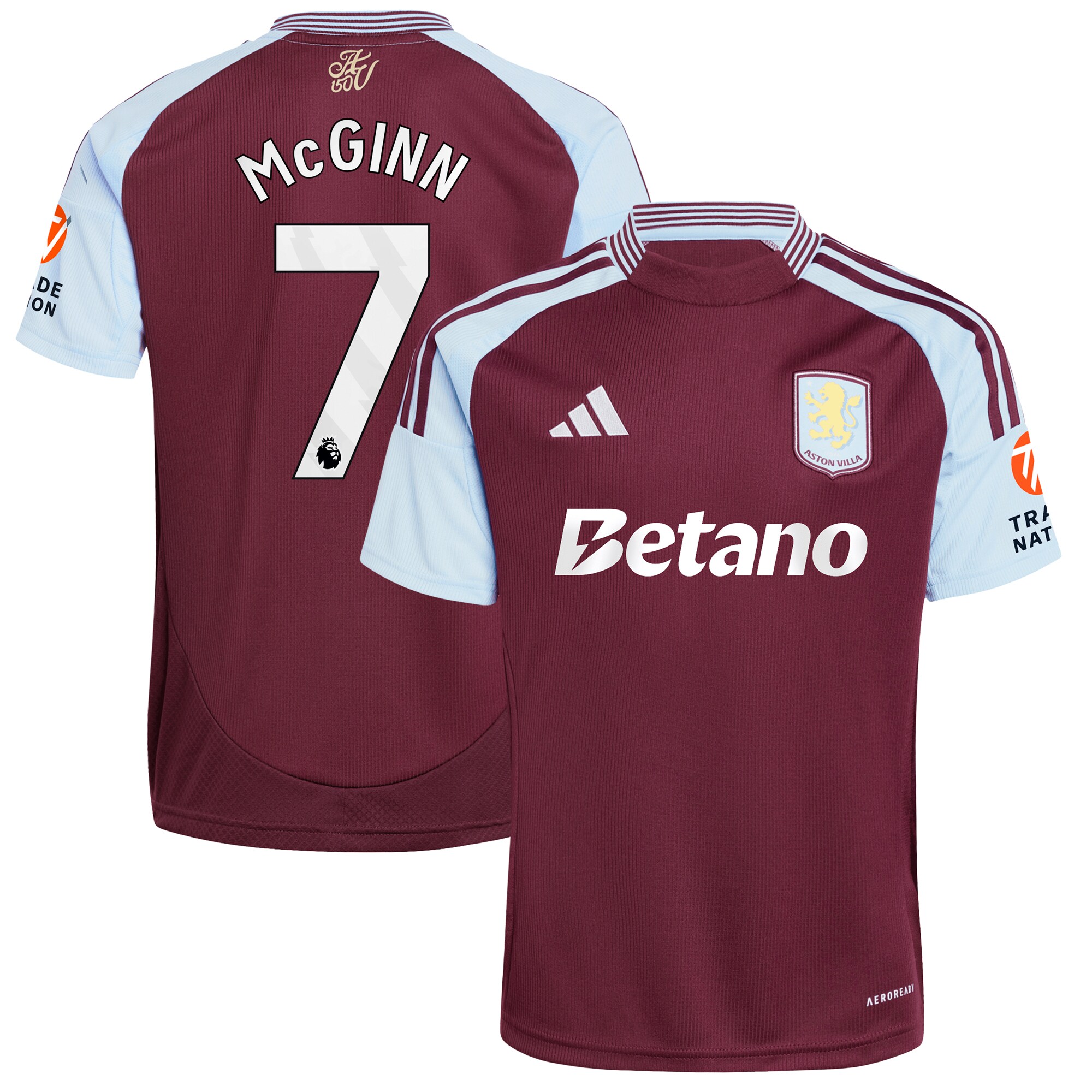 aston villa adidas home shirt 2024-25 with mcginn 7 printing Collection | Official Aston Villa Jerseys