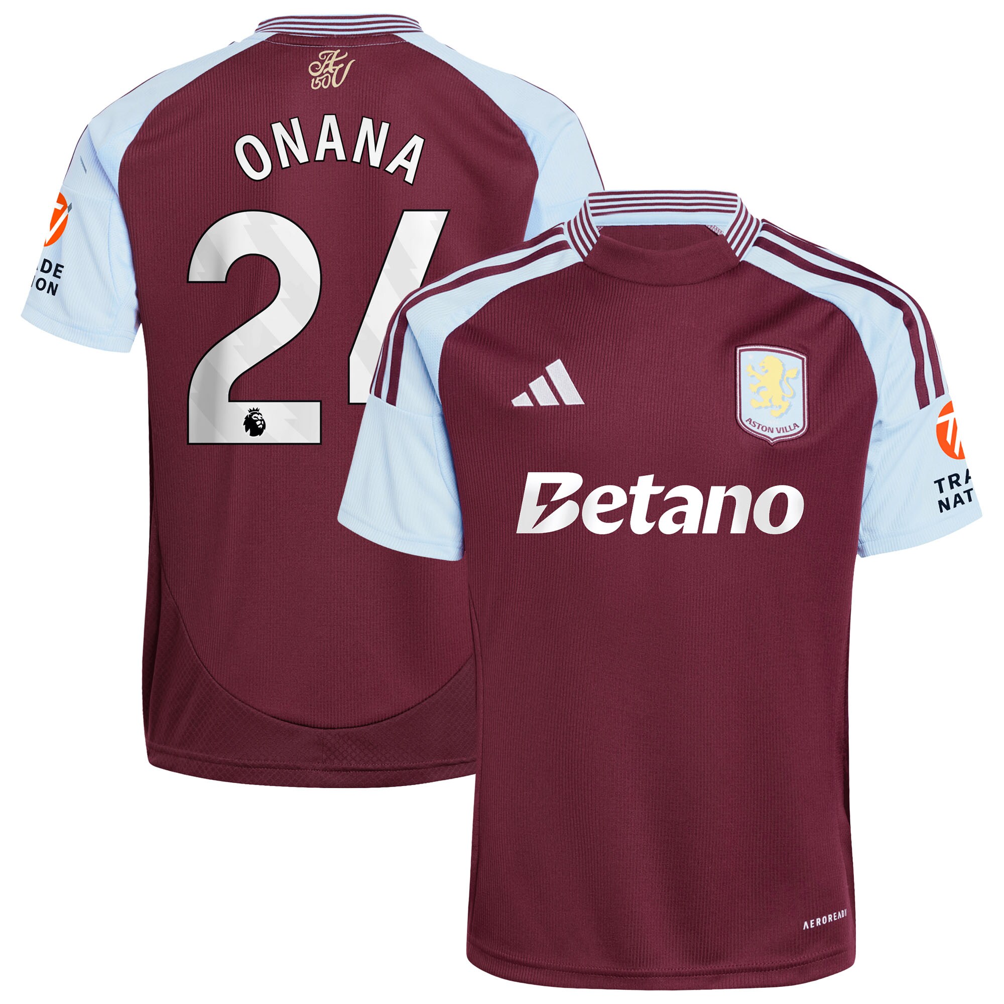 aston villa adidas home shirt 2024-25 with onana 24 printing Collection | Official Aston Villa Jerseys
