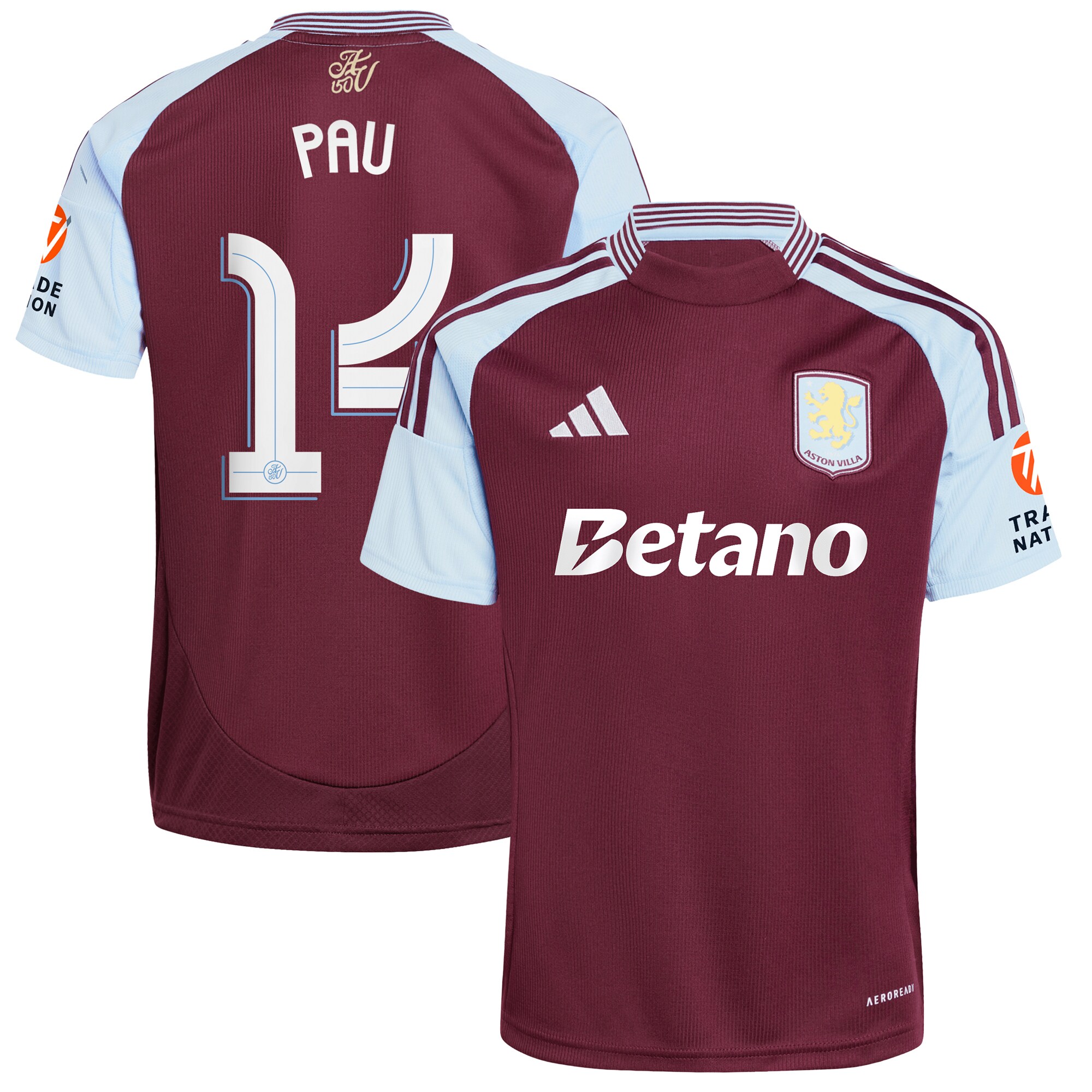 aston villa adidas home shirt 2024-25 with pau 14 cup printing Collection | Official Aston Villa Jerseys