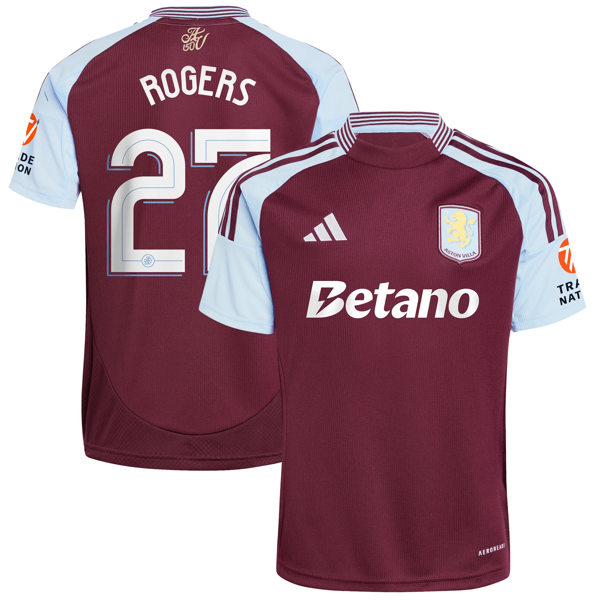 aston villa adidas home shirt 2024-25 with rogers 27 cup printing Collection | Official Aston Villa Jerseys
