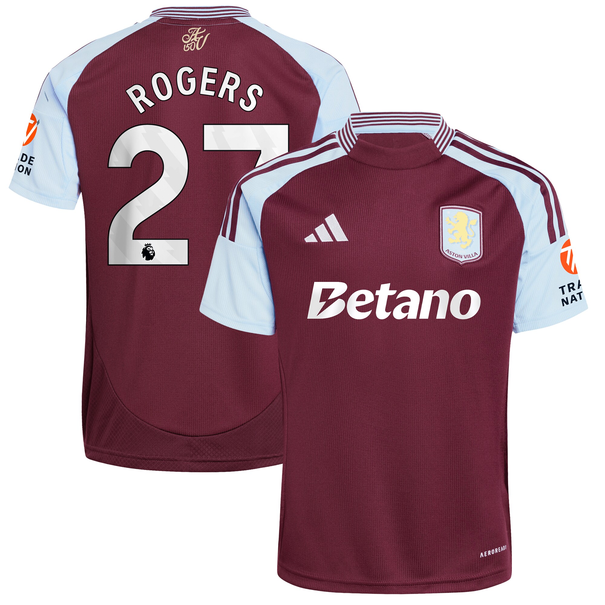 aston villa adidas home shirt 2024-25 with rogers 27 printing Collection | Official Aston Villa Jerseys
