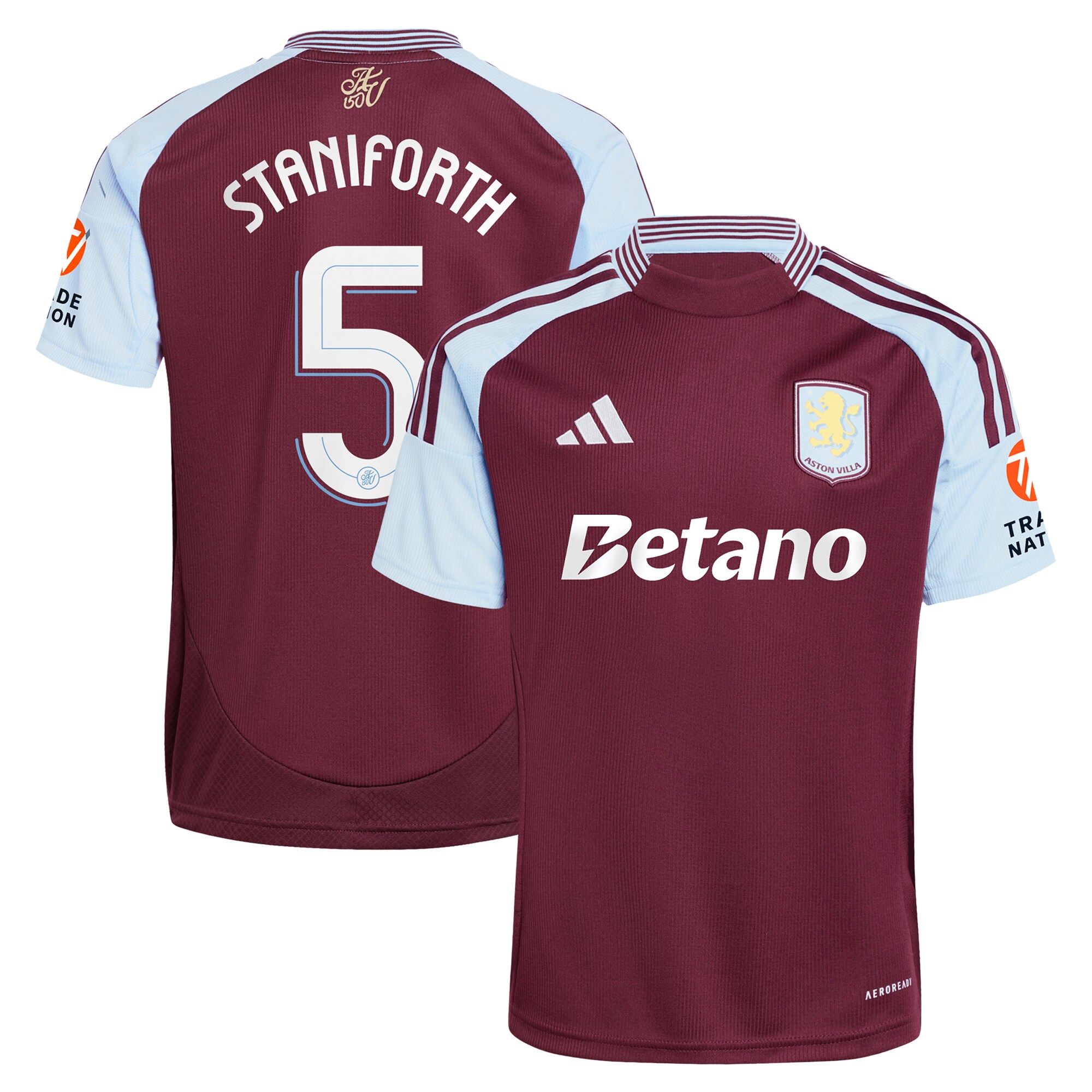 aston villa adidas home shirt 2024-25 with staniforth 5 cup printing Collection | Official Aston Villa Jerseys