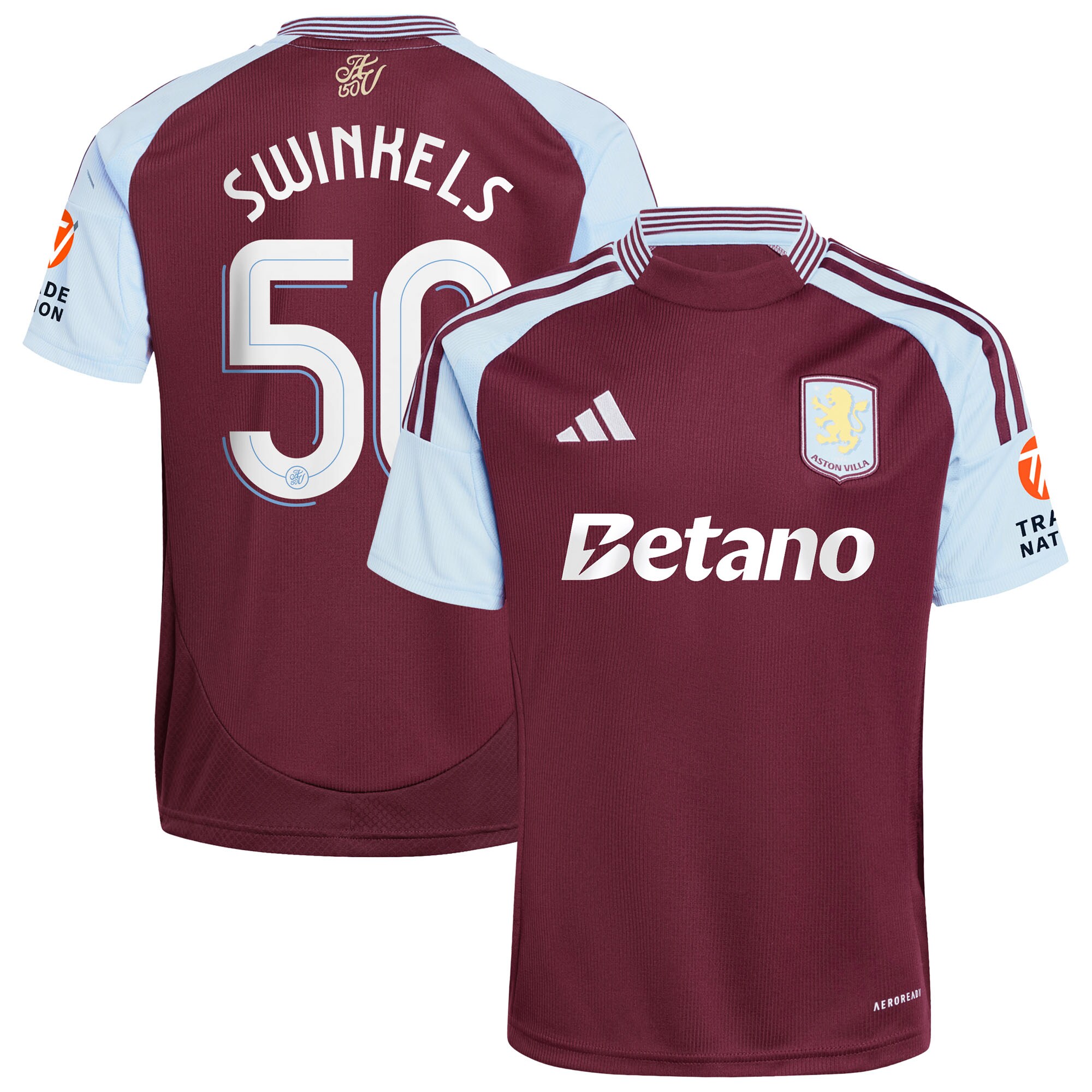 aston villa adidas home shirt 2024-25 with swinkels 50 cup printing Collection | Official Aston Villa Jerseys