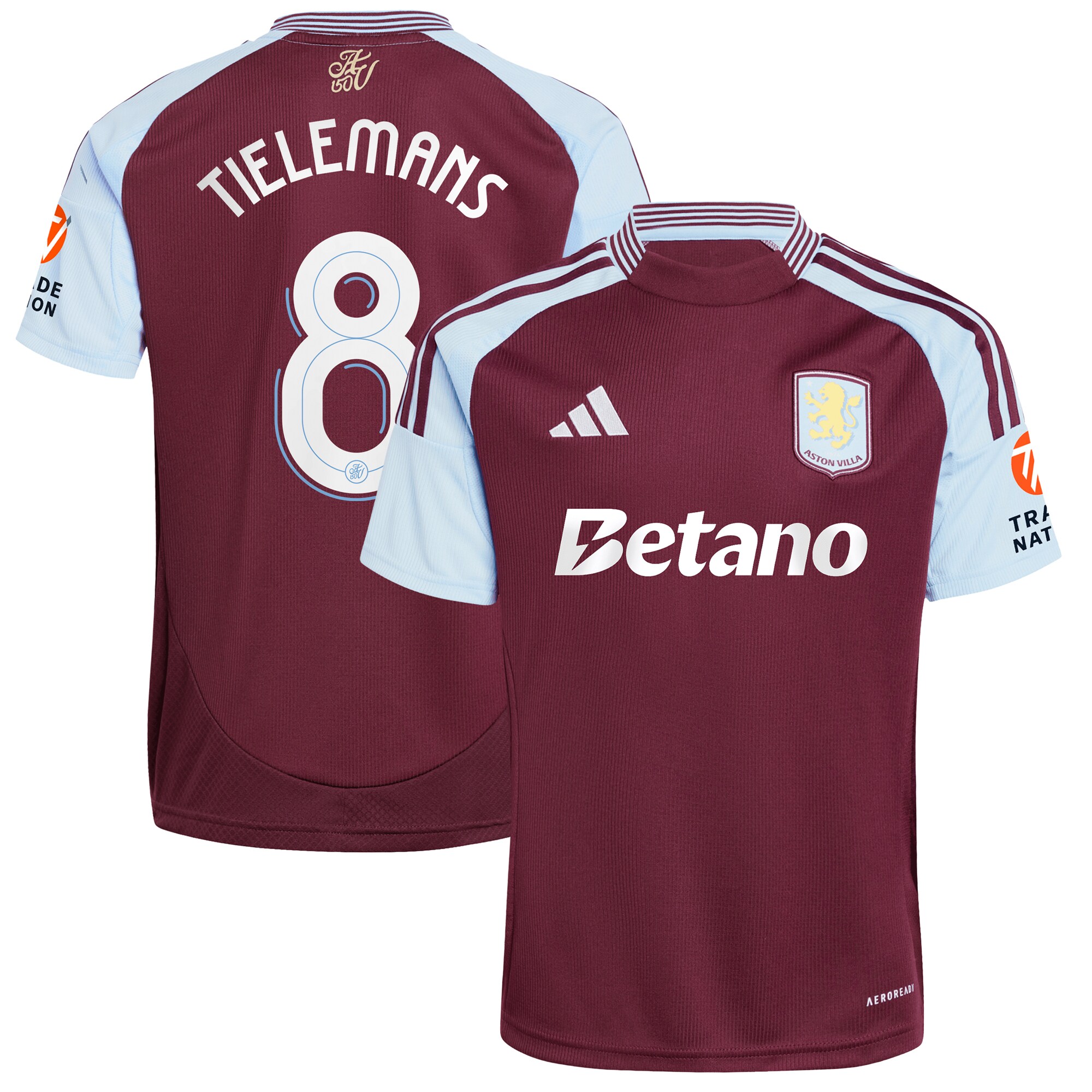 aston villa adidas home shirt 2024-25 with tielemans 8 cup printing Collection | Official Aston Villa Jerseys