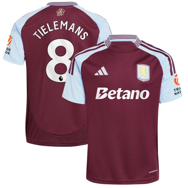 aston villa adidas home shirt 2024-25 with tielemans 8 printing Collection | Official Aston Villa Jerseys