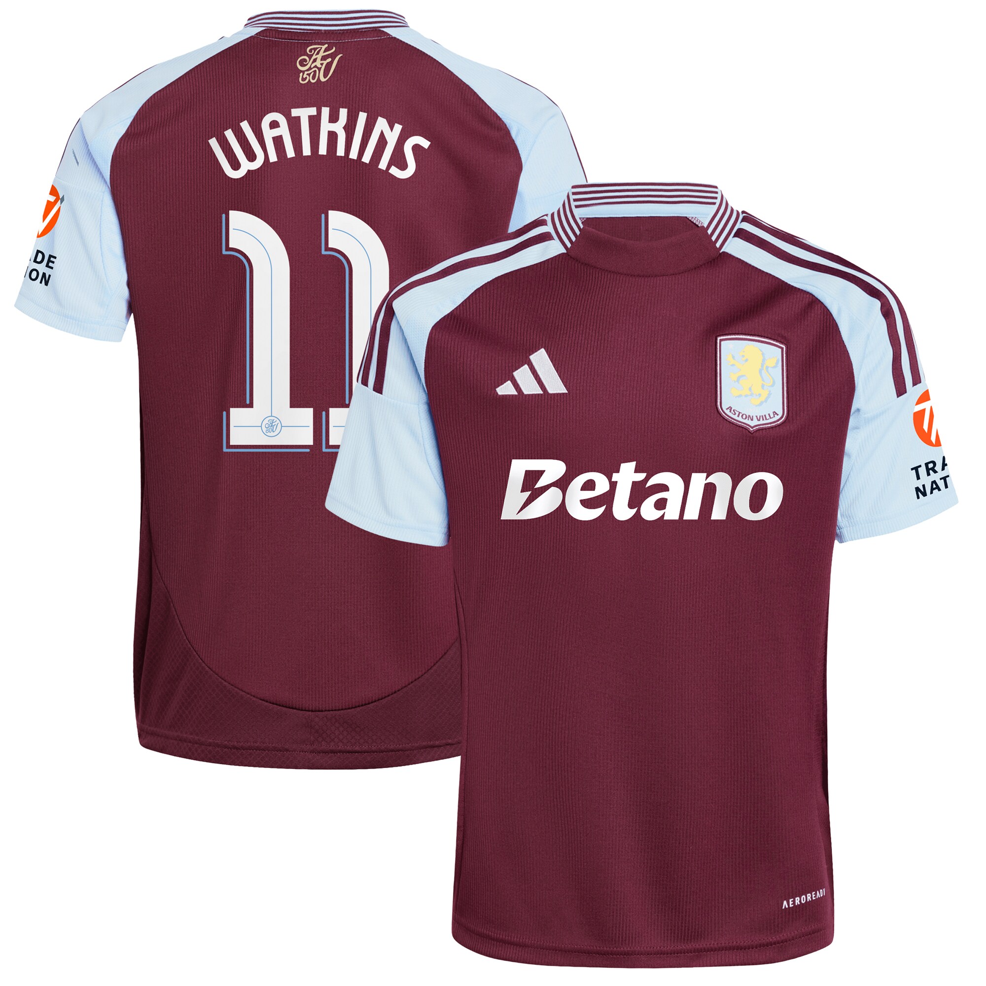 aston villa adidas home shirt 2024-25 with watkins 11 cup printing Collection | Official Aston Villa Jerseys