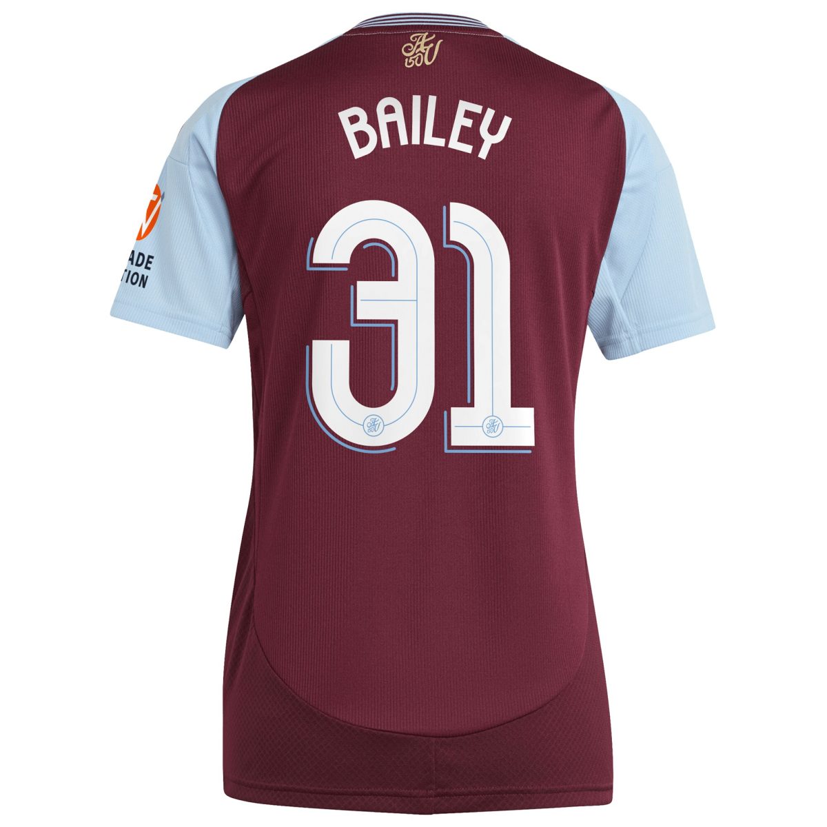 aston villa adidas home shirt 2024-25 – womens with bailey 31 cup printing Collection | Official Aston Villa Jerseys