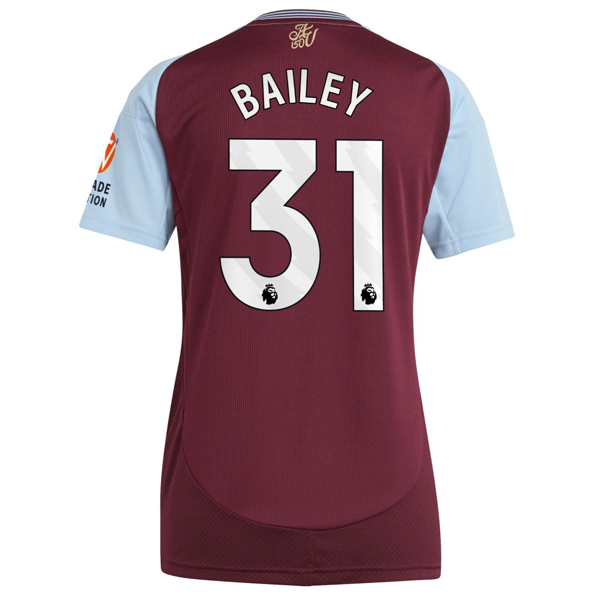 aston villa adidas home shirt 2024-25 – womens with bailey 31 printing Collection | Official Aston Villa Jerseys