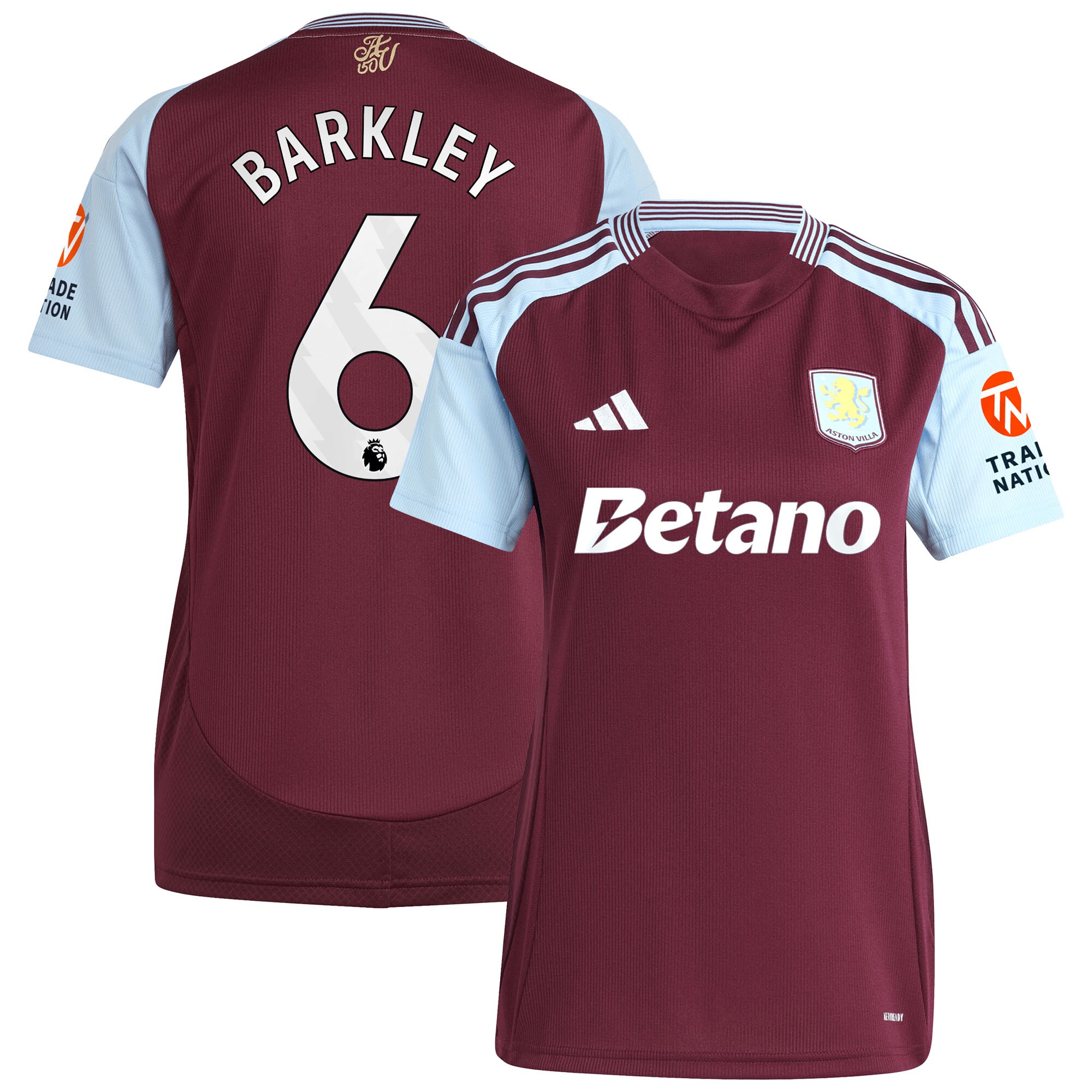 aston villa adidas home shirt 2024-25 – womens with barkley 6 printing Collection | Official Aston Villa Jerseys