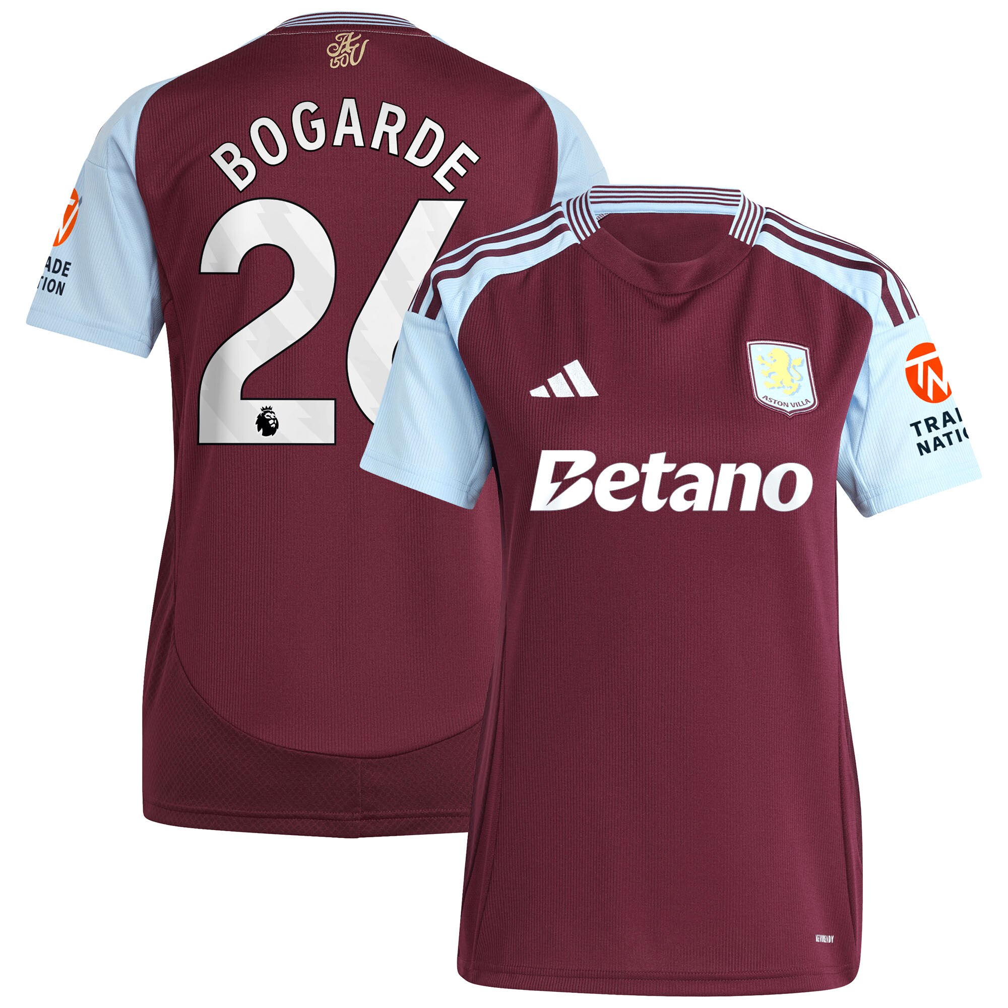 aston villa adidas home shirt 2024-25 – womens with bogarde 26 printing Collection | Official Aston Villa Jerseys