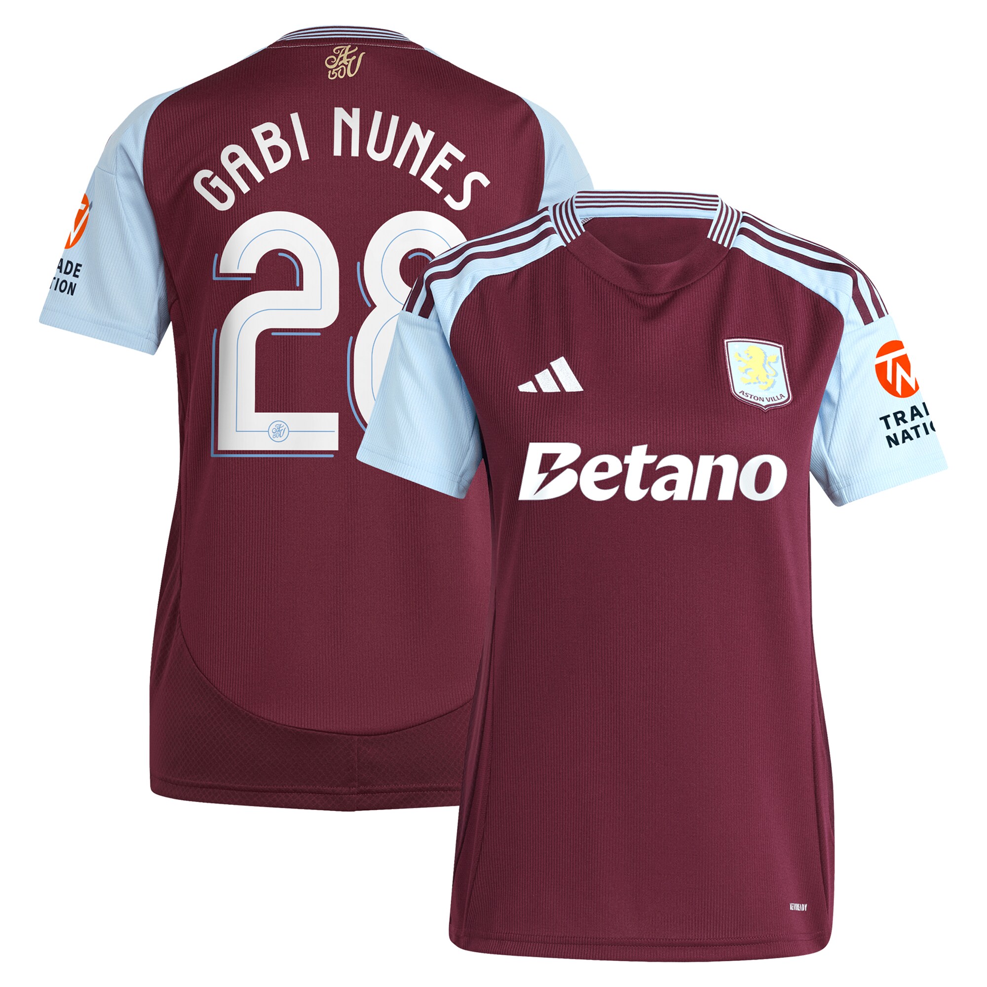 aston villa adidas home shirt 2024-25 – womens with gabi nunes 28 cup printing Collection | Official Aston Villa Jerseys