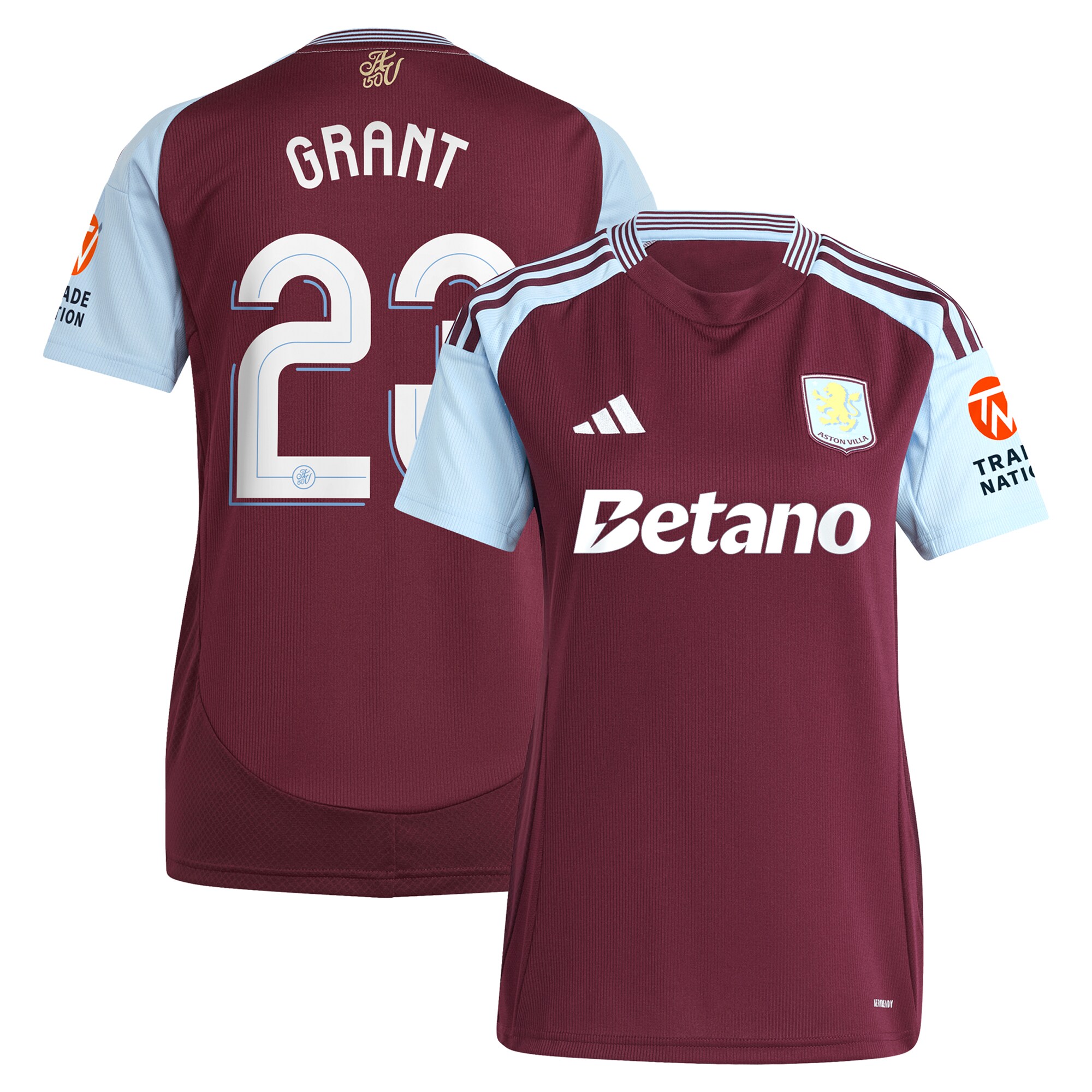 aston villa adidas home shirt 2024-25 – womens with grant 23 cup printing Collection | Official Aston Villa Jerseys