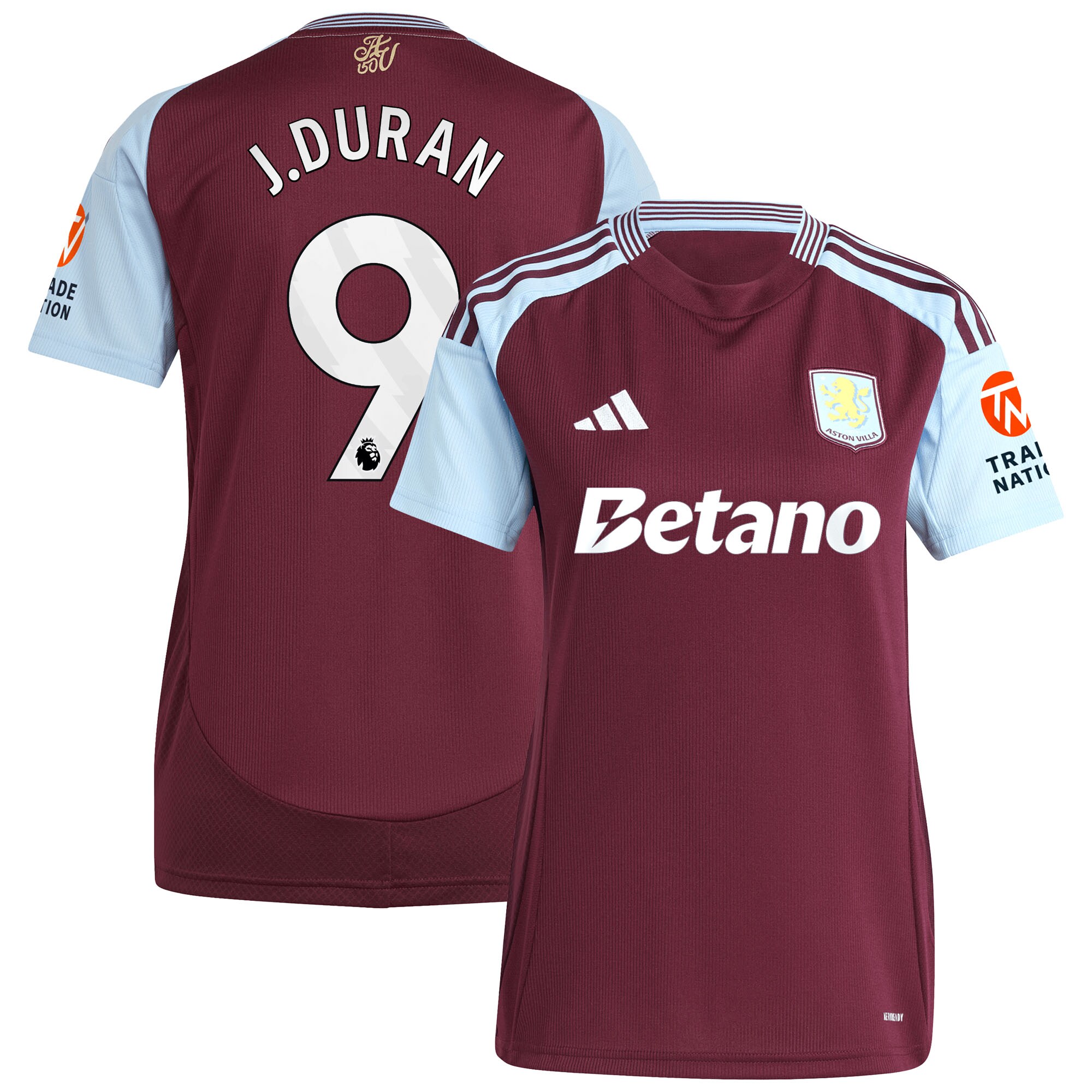 aston villa adidas home shirt 2024-25 – womens with j.duran 9 printing Collection | Official Aston Villa Jerseys