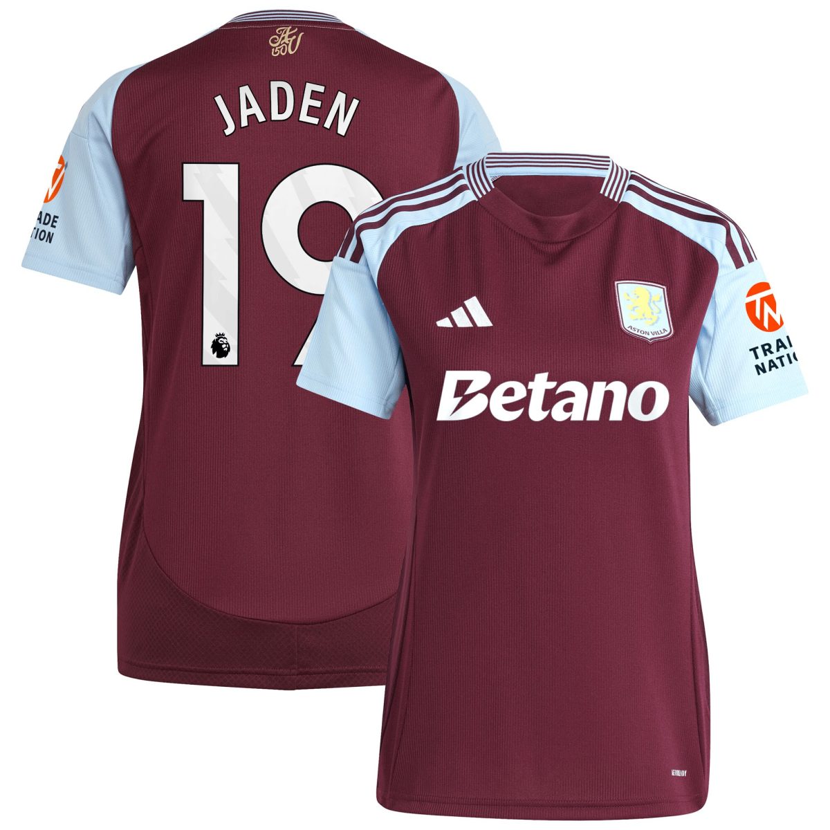 aston villa adidas home shirt 2024-25 – womens with jaden 19 printing Collection | Official Aston Villa Jerseys