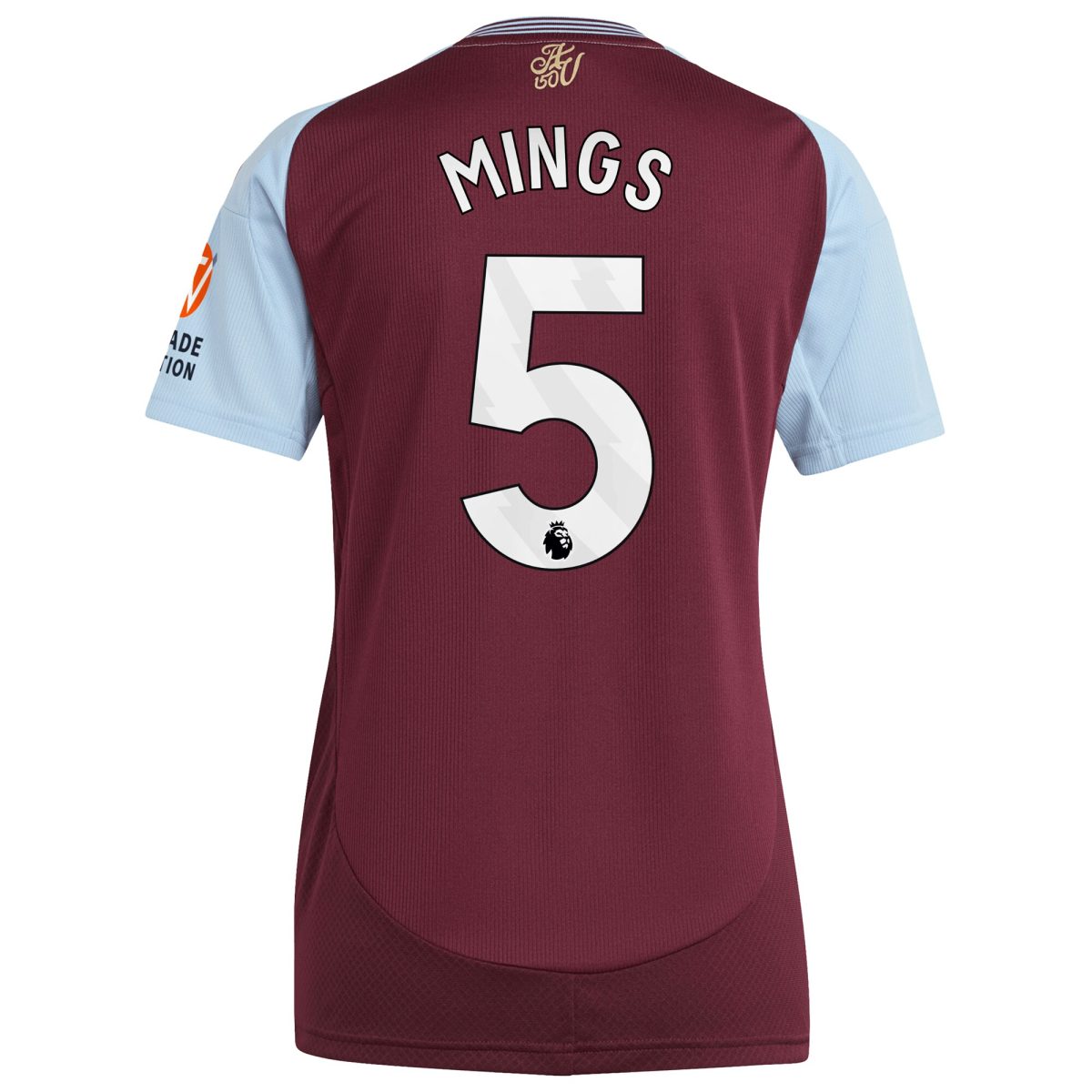 aston villa adidas home shirt 2024-25 – womens with mings 5 printing Collection | Official Aston Villa Jerseys