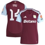 aston villa adidas home shirt 2024-25 – womens with pau 14 cup printing Collection | Official Aston Villa Jerseys