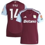 aston villa adidas home shirt 2024-25 – womens with pau 14 printing Collection | Official Aston Villa Jerseys