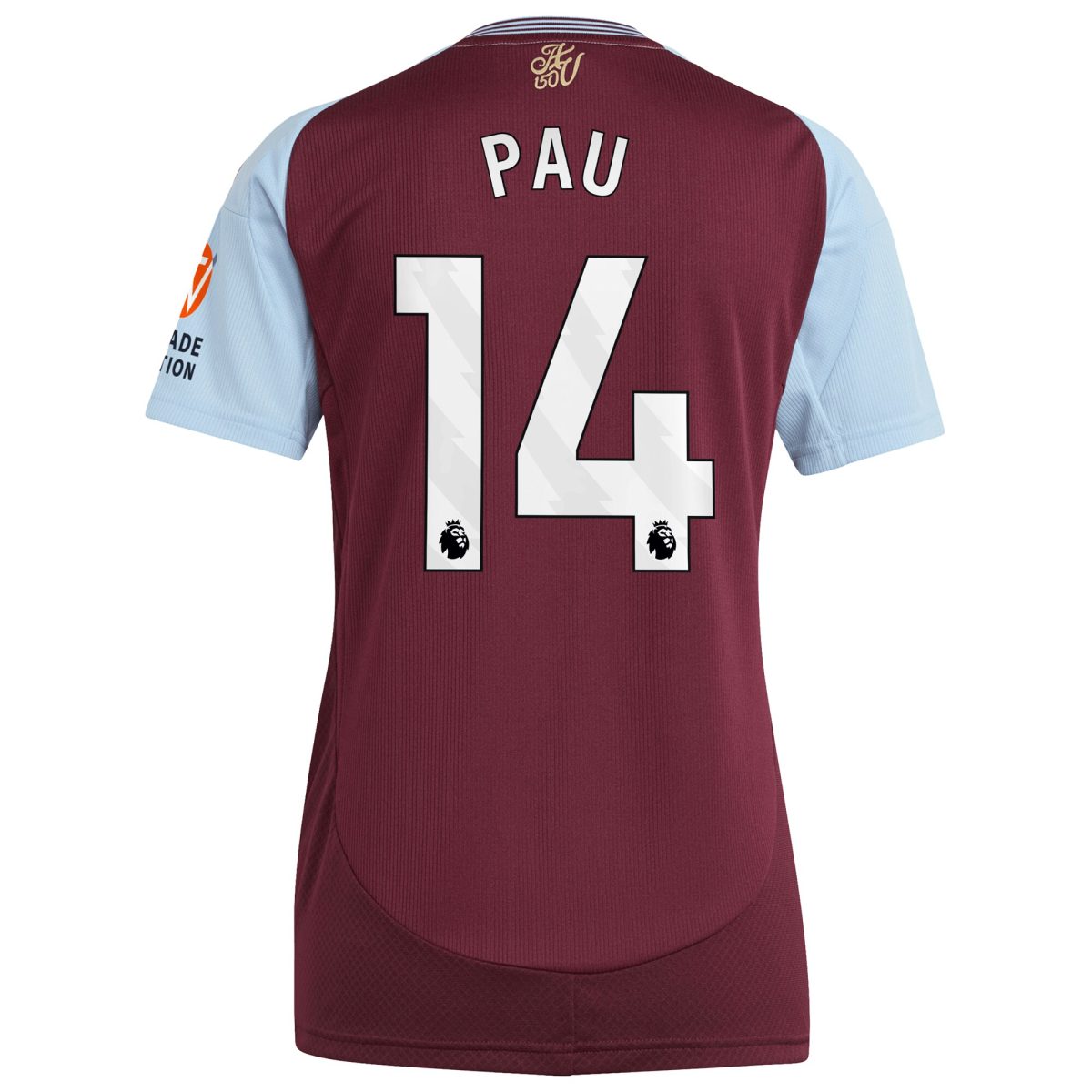aston villa adidas home shirt 2024-25 – womens with pau 14 printing Collection | Official Aston Villa Jerseys