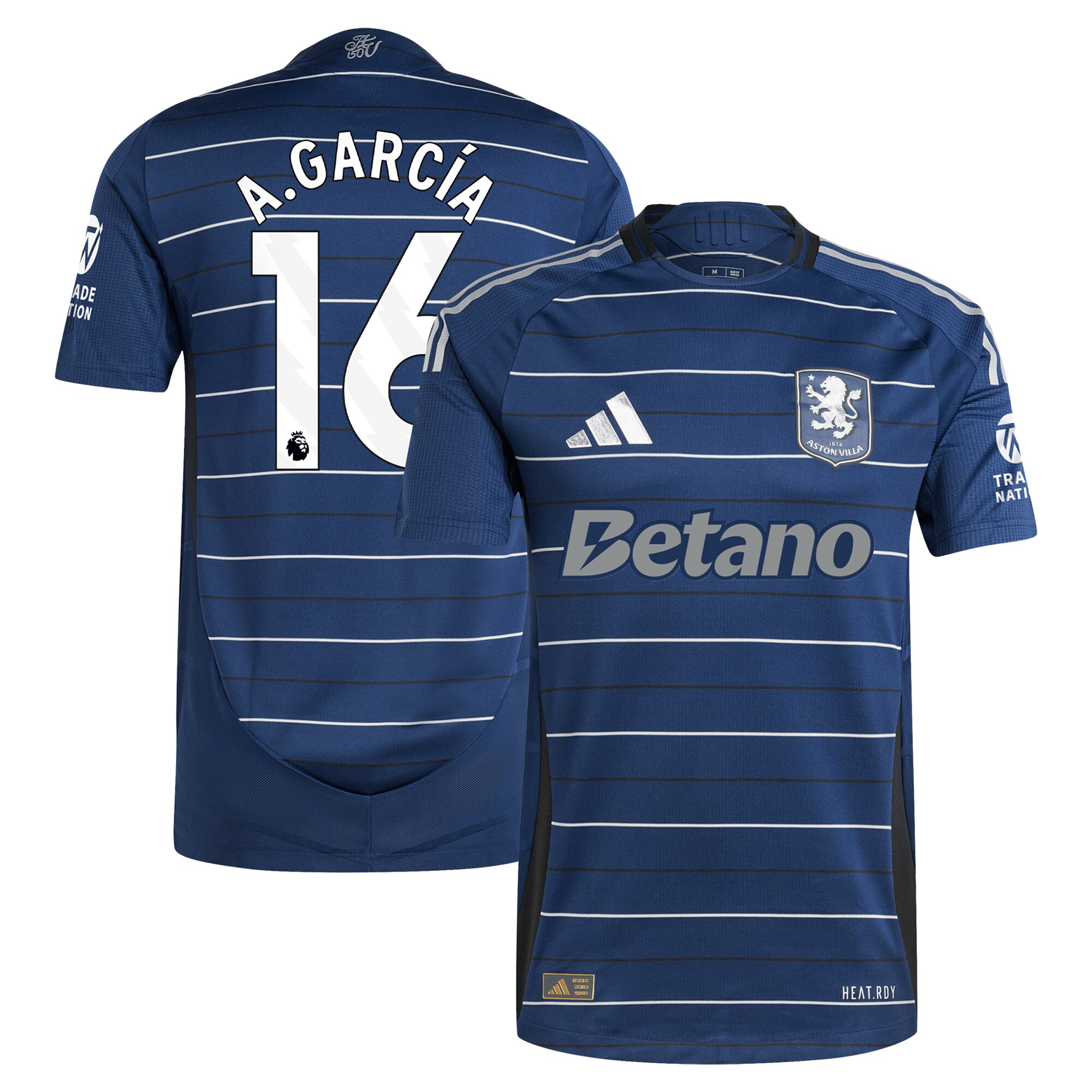 aston villa adidas third authentic shirt 2024-25 with a.garcía 16 printing Collection | Official Aston Villa Jerseys