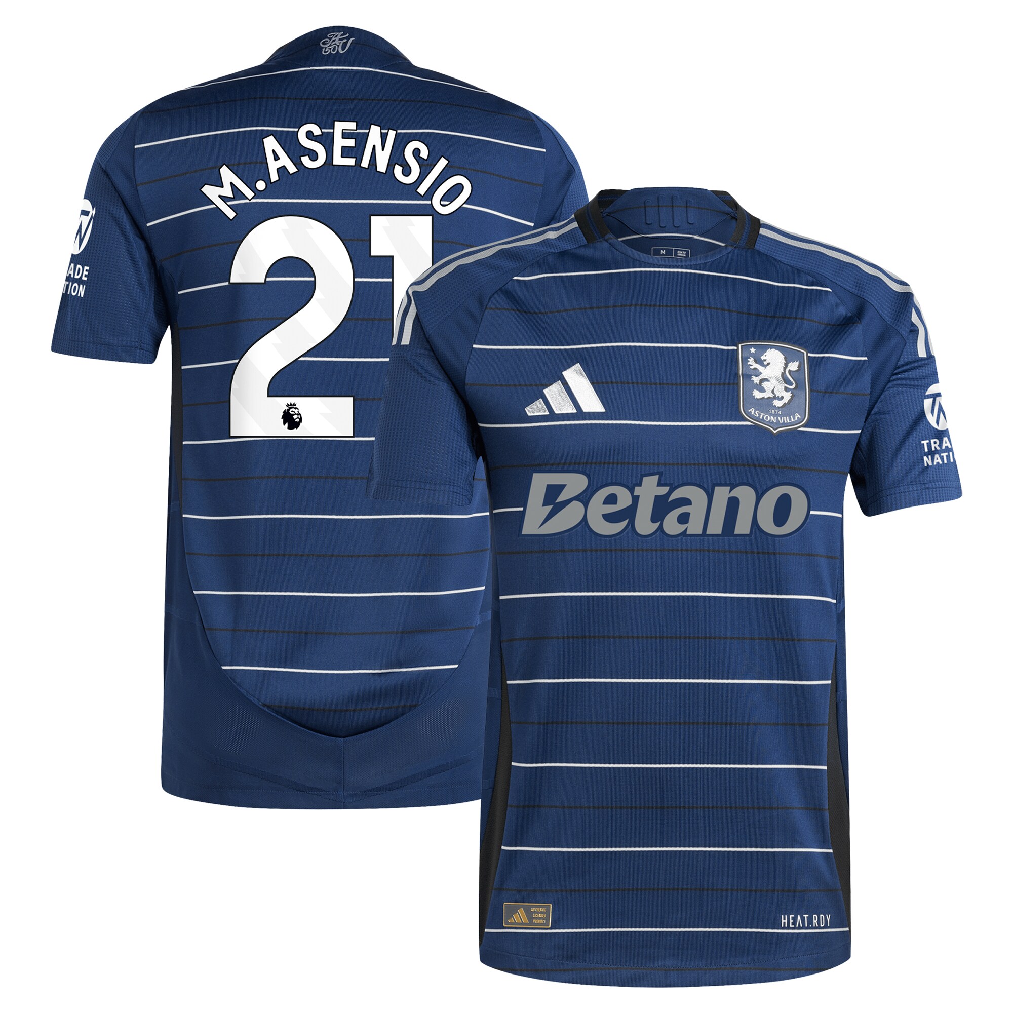 aston villa adidas third authentic shirt 2024-25 with m.asensio 21 printing Collection | Official Aston Villa Jerseys