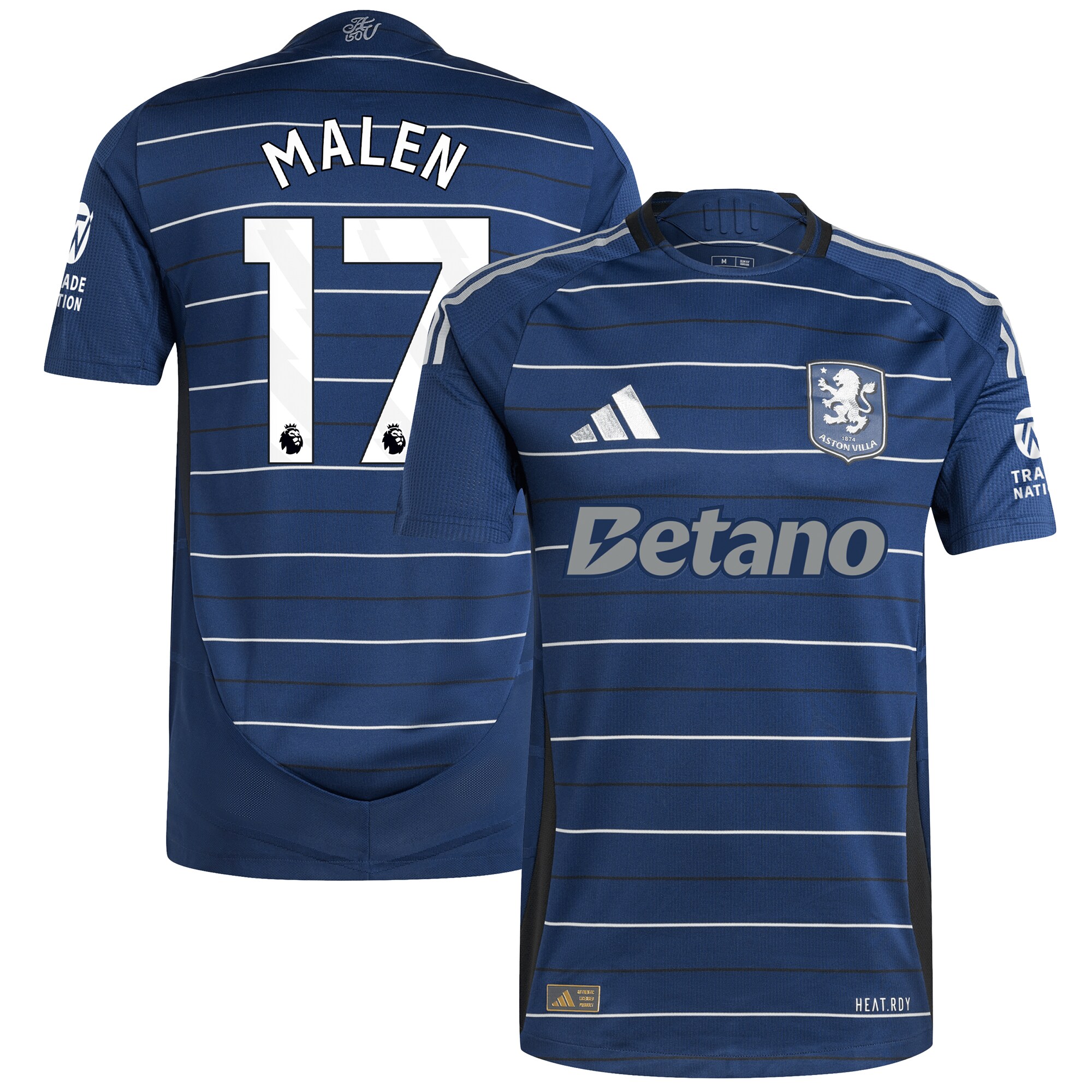 aston villa adidas third authentic shirt 2024-25 with malen 17 printing Collection | Official Aston Villa Jerseys