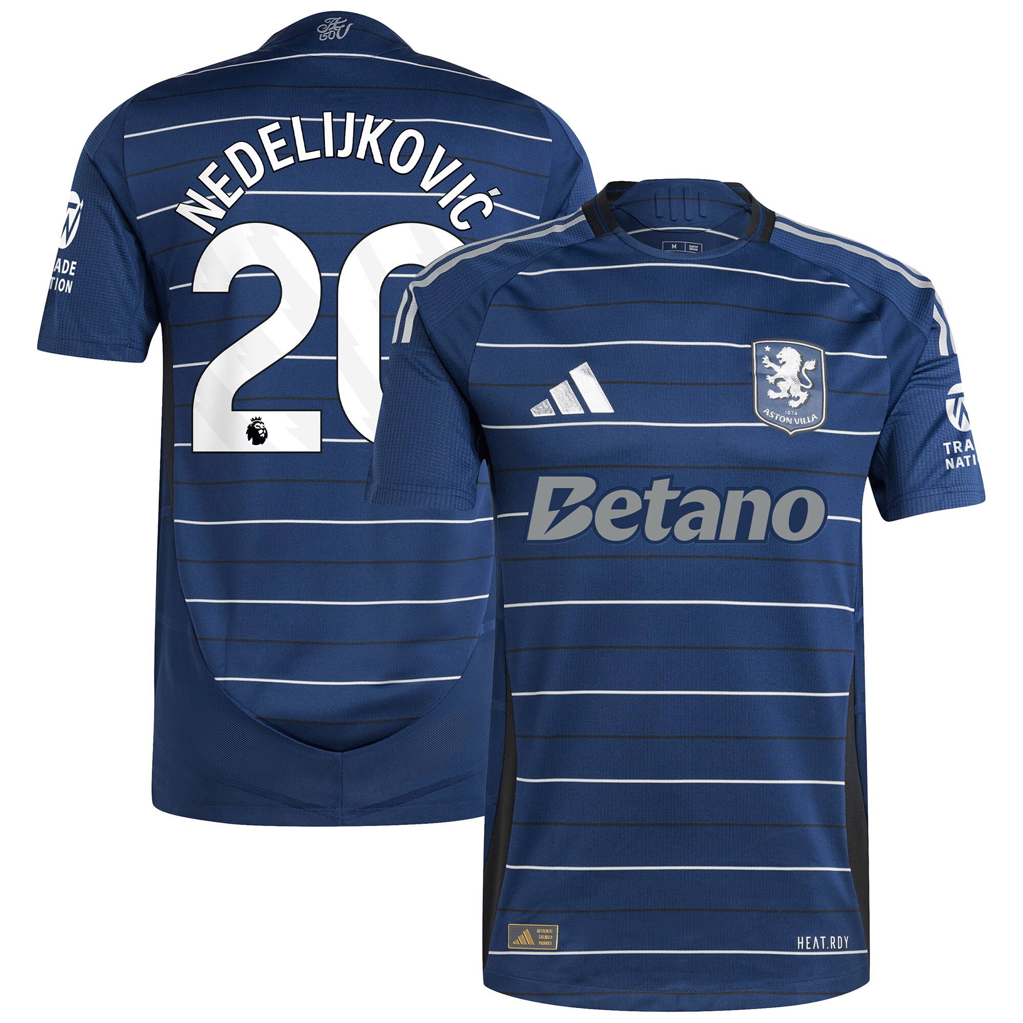 aston villa adidas third authentic shirt 2024-25 with nedeljković 20 printing Collection | Official Aston Villa Jerseys