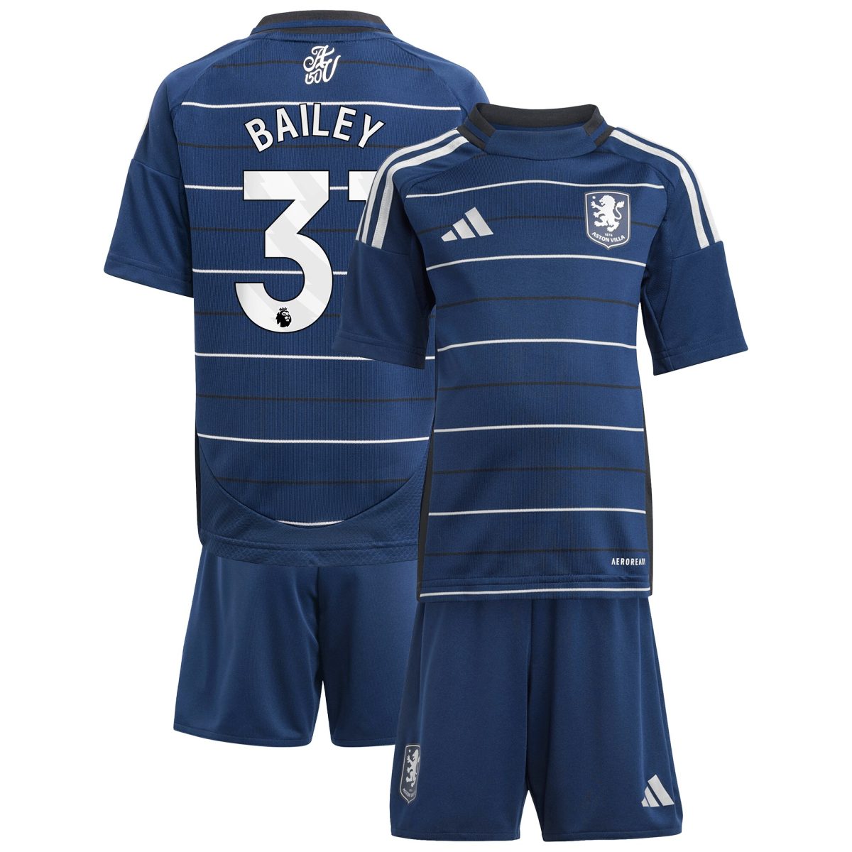 aston villa adidas third minikit 2024-25 with bailey 31 printing Collection | Official Aston Villa Jerseys