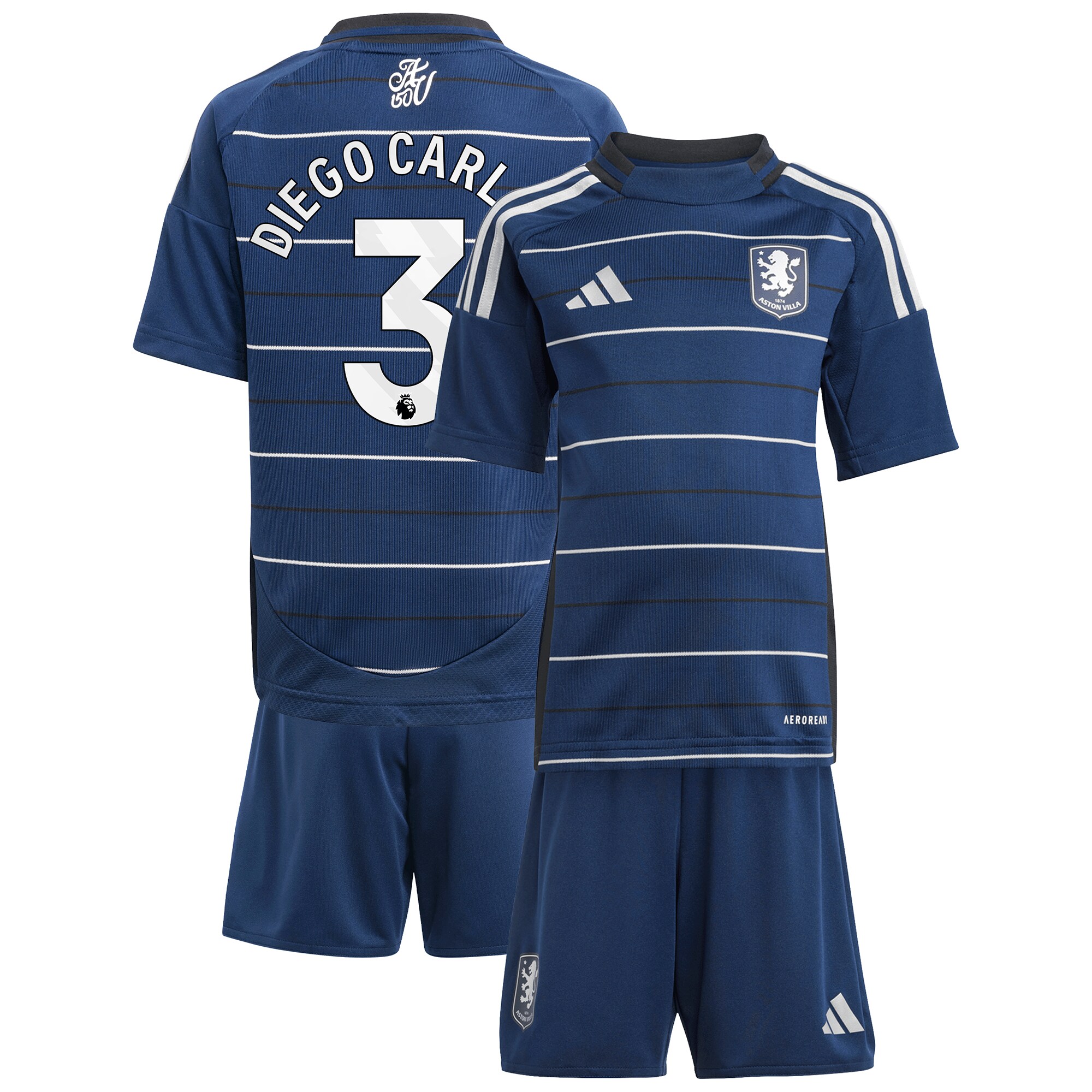 aston villa adidas third minikit 2024-25 with diego carlos 3 printing Collection | Official Aston Villa Jerseys