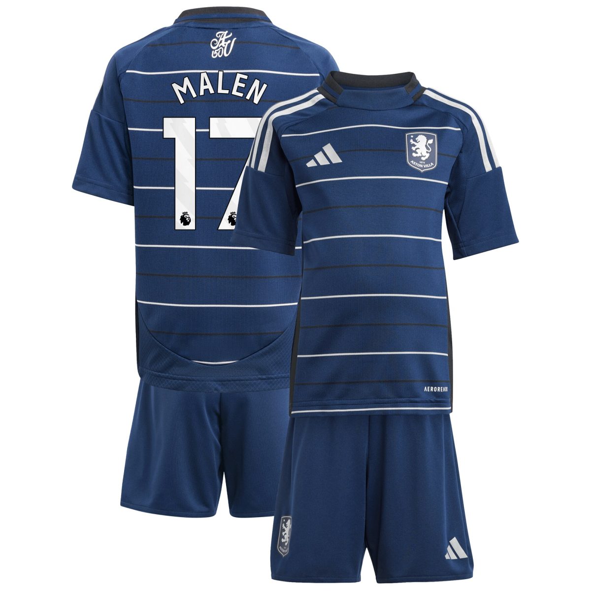 aston villa adidas third minikit 2024-25 with malen 17 printing Collection | Official Aston Villa Jerseys