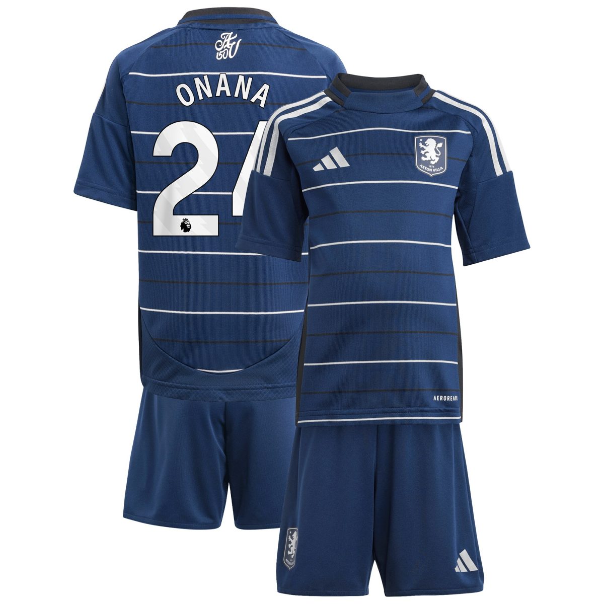 aston villa adidas third minikit 2024-25 with onana 24 printing Collection | Official Aston Villa Jerseys